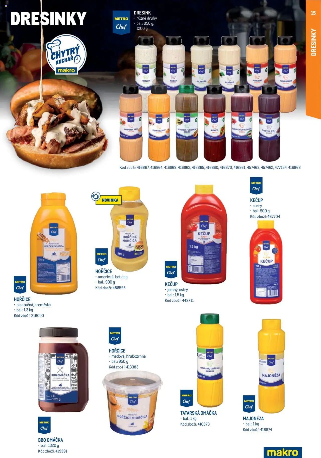 Makro leták - Burgery od 17.07.2025 | Strana: 15 | Produkty: Hamburger, Kečup, Hot dog, Kebab