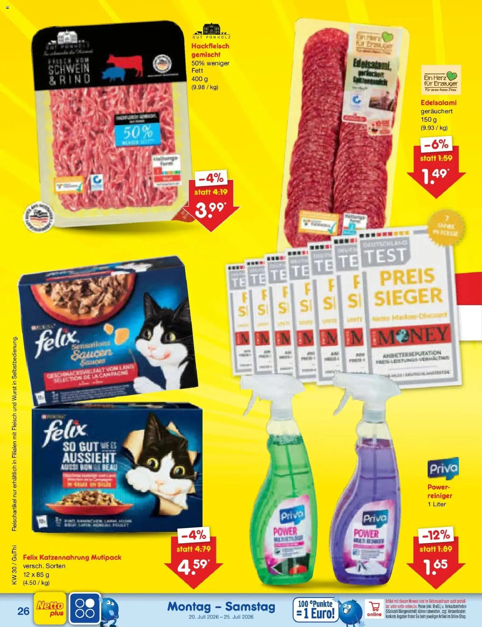 Netto Marken-Discount Prospekt Augustusburg – gültig ab 20.07.2026 | Seite: 42 | Produkte: Wurst, Fleisch, Hackfleisch