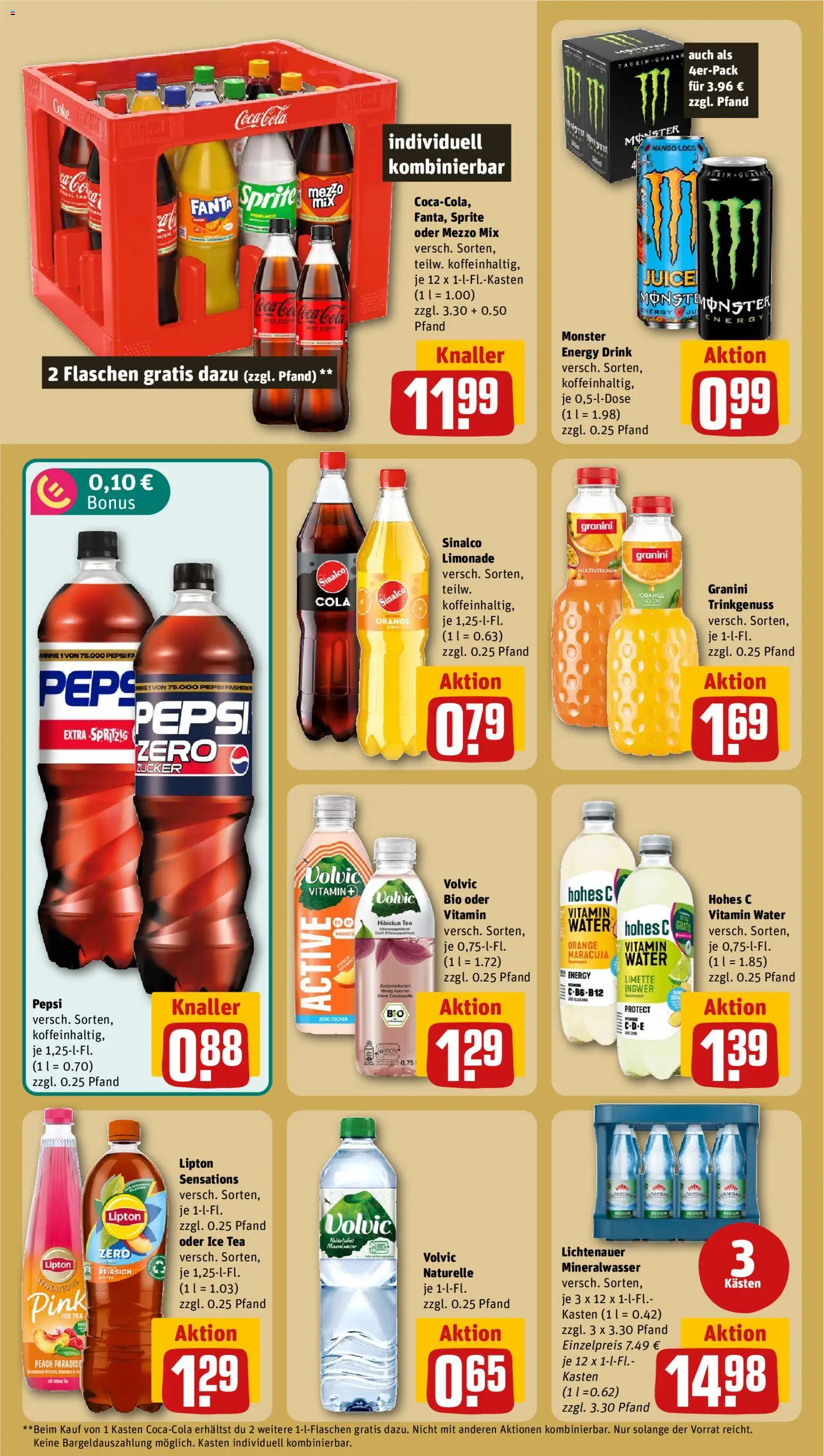 Rewe Prospekt – gültig ab 27.07.2026 | Seite: 18 | Produkte: Sprite, Cola, Oder mezzo mix, Tee