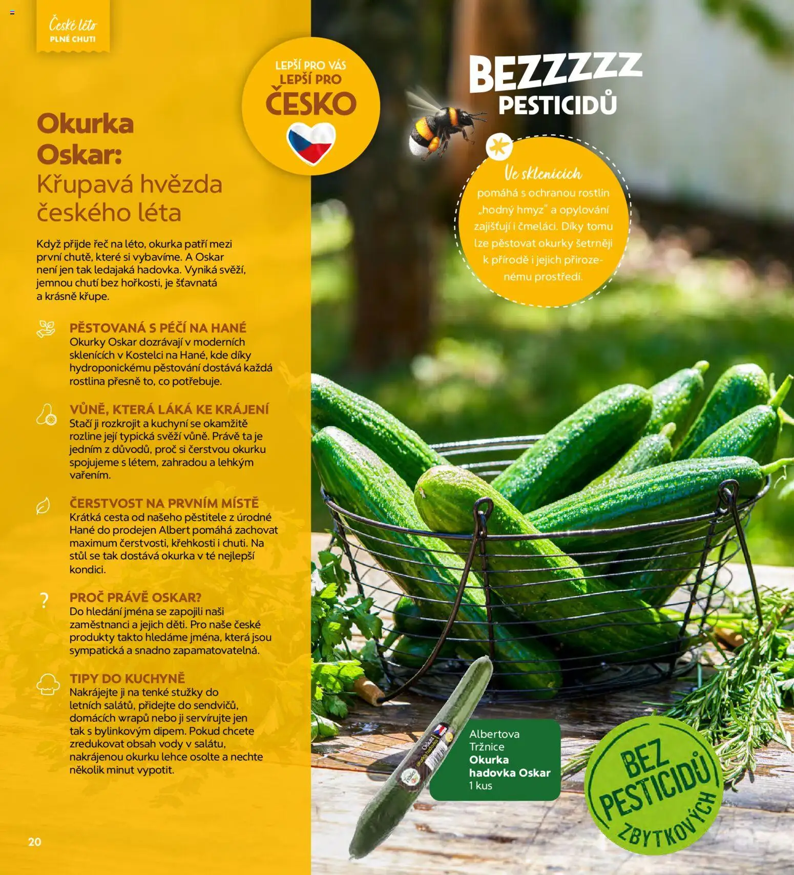 Albert magazín od 01.07.2026 | Strana: 20 | Produkty: Okurky, Okurka hadovka, Kuchyně, Okurka