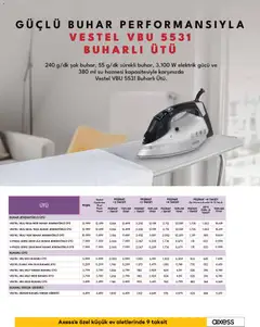 02 Eylül 2026 tarihinden itibaren geçerli olan Vestel kataloğu önizlemesi | Sayfa: 16 | Ürünler: Su, Ütü