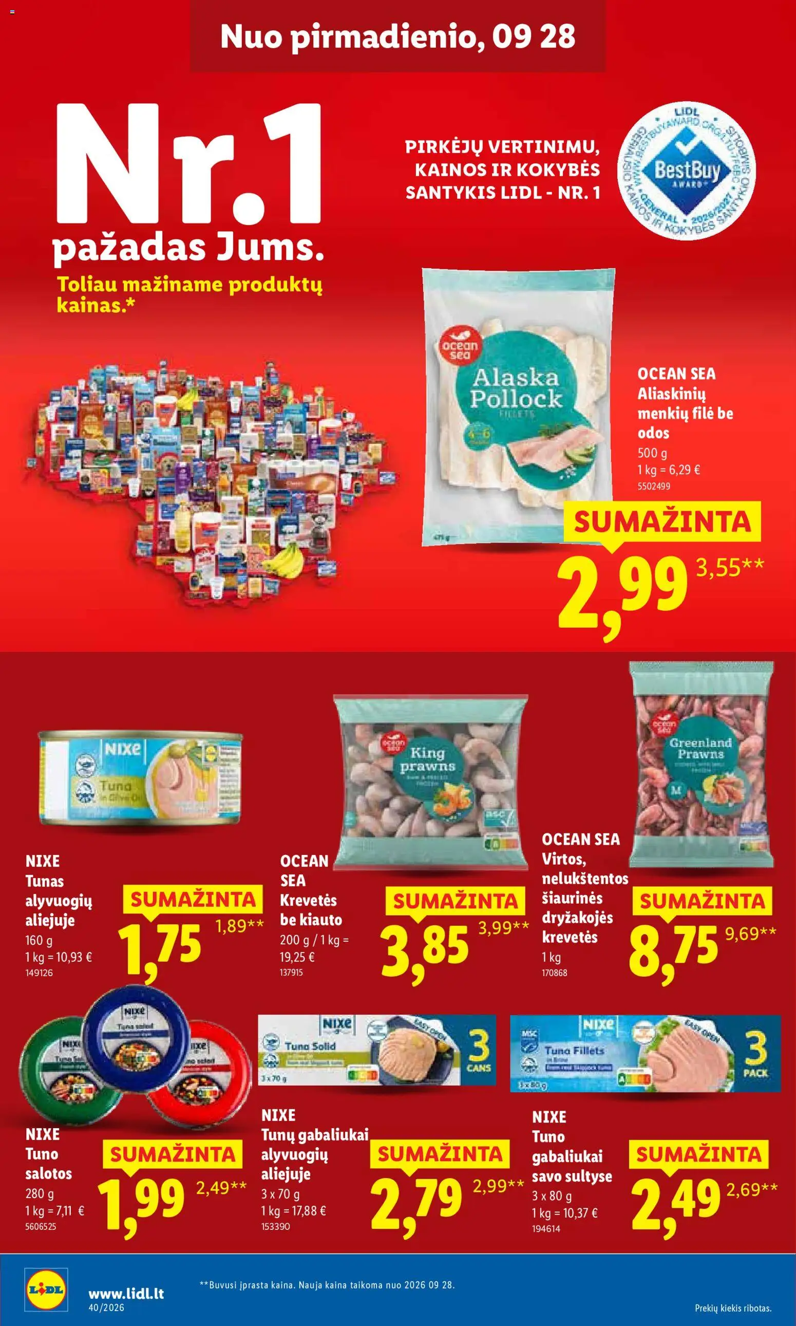 LIDL akcijos nuo 2026.09.28 | Puslapis: 20 | Prekių: Salotos, Tunas
