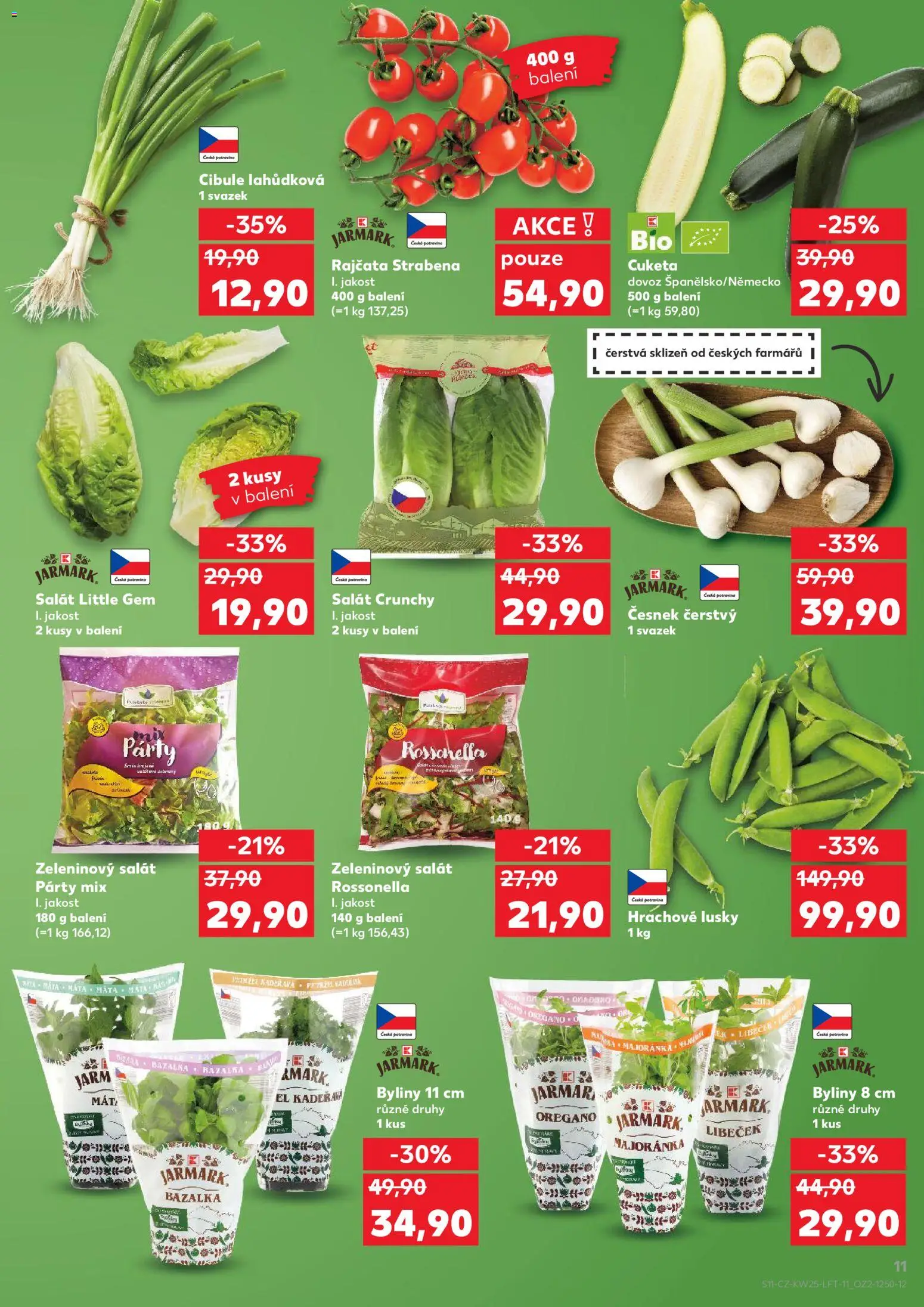 Kaufland leták - Praha 4 od 17.06.2026 | Strana: 11 | Produkty: Rajčata, Party mix, Česnek, Cibule