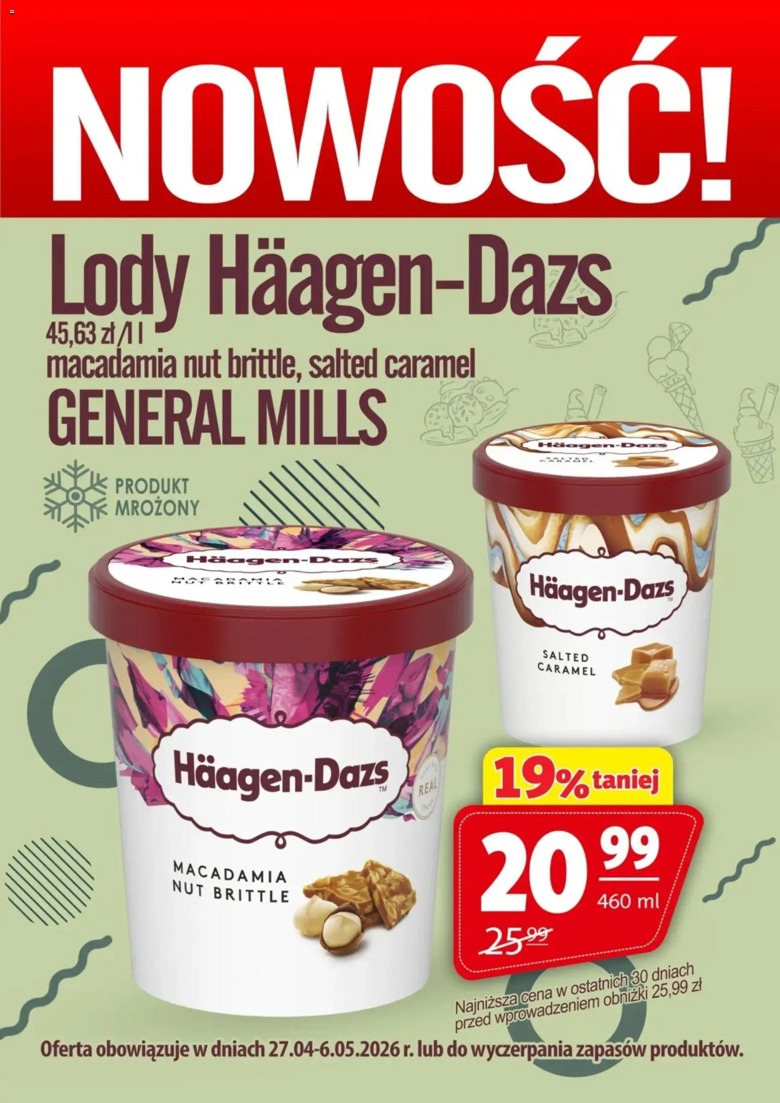 Prim Market promocja - Lody Haagen-Dazs od 27.04.2026 | Strona: 1 | Produkty: Lody