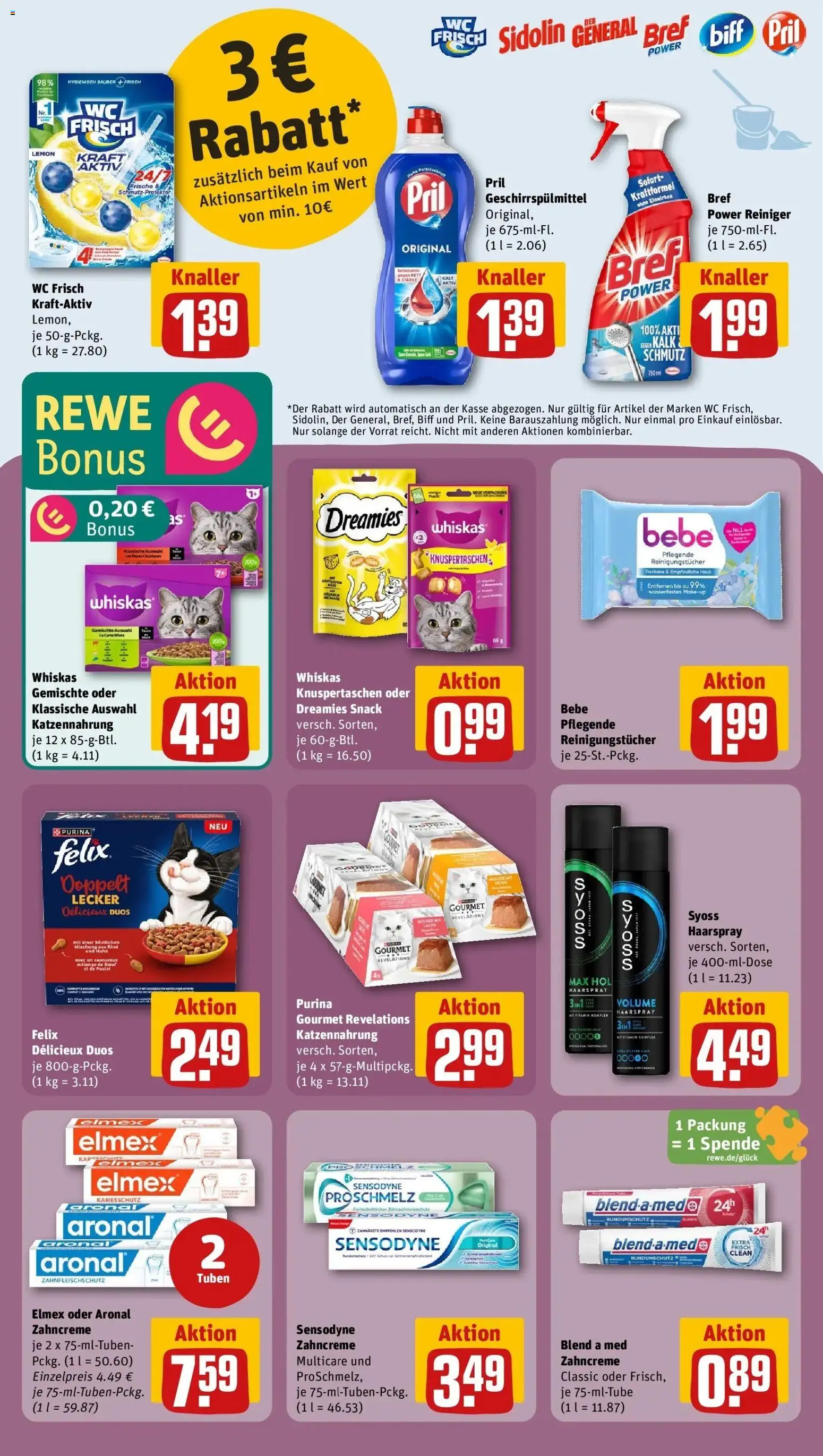 Rewe Prospekt Memmingen	 – gültig ab 12.04.2026 | Seite: 15 | Produkte: Reinigungstücher, Wc frisch, Geschirrspülmittel, Pril