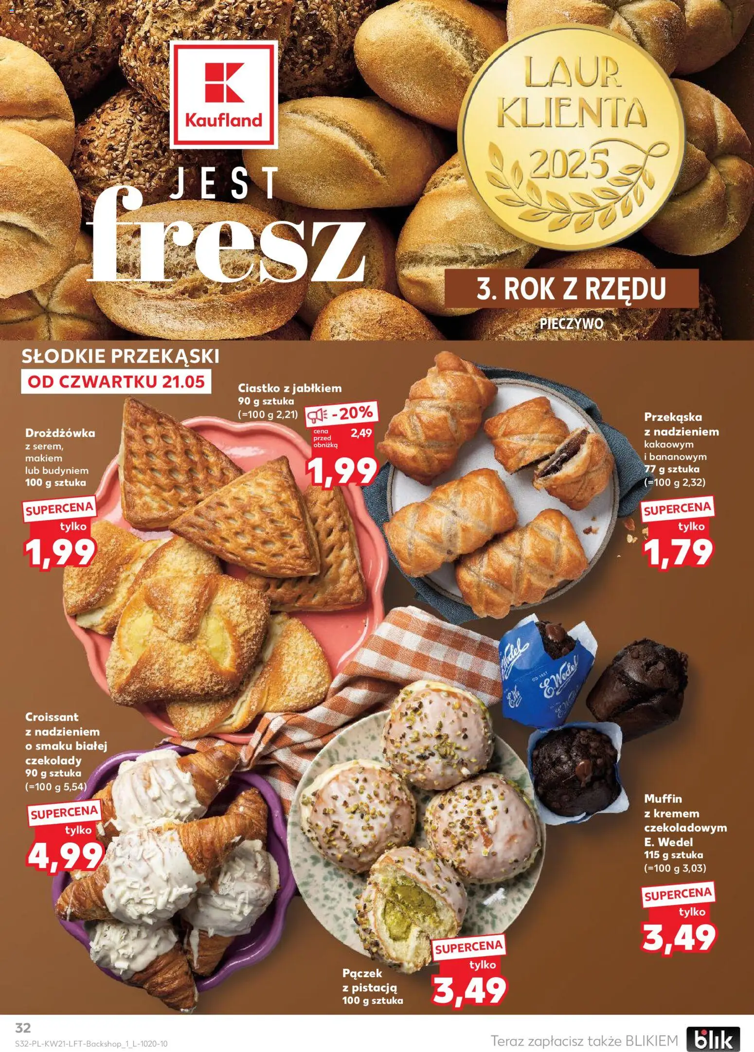 Kaufland gazetka od 21.05.2026 | Strona: 32 | Produkty: Pieczywo, Czekolady