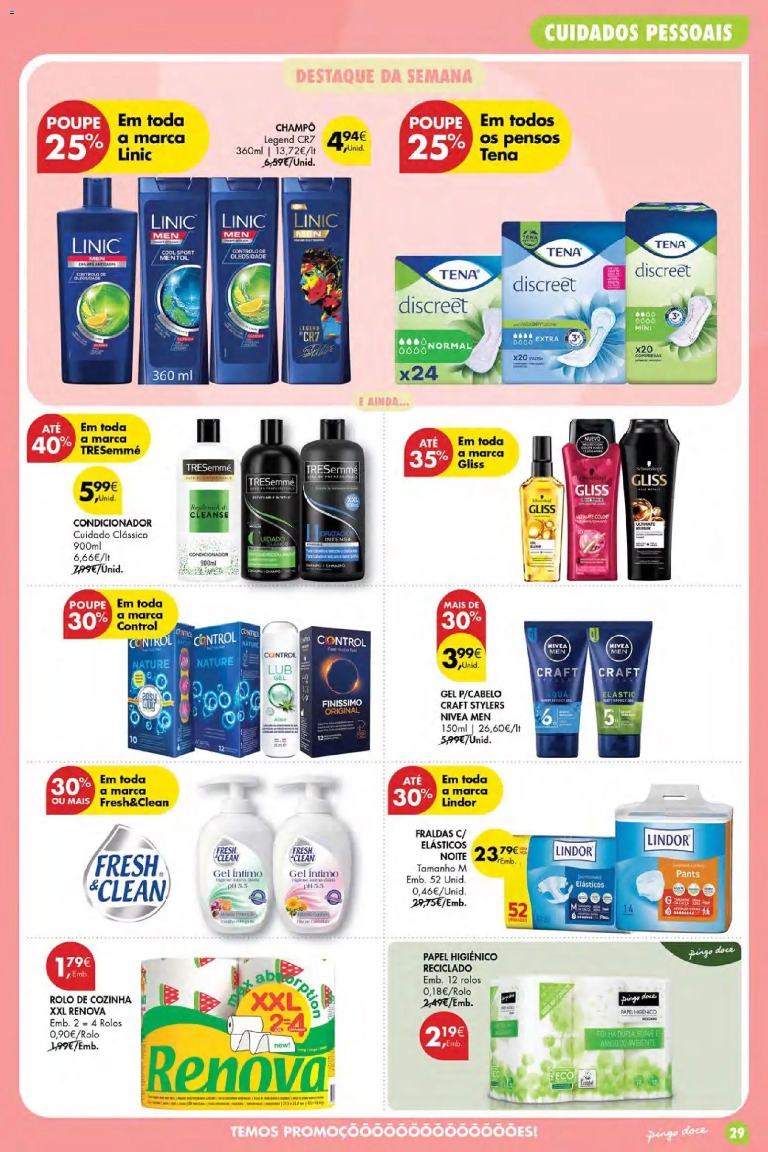 Pingo Doce Poupe Esta Semana Açores │ válido de 28.05.2026 | Página: 29 | Produtos: Papel higiénico, Fraldas, Shampoo, Condicionador