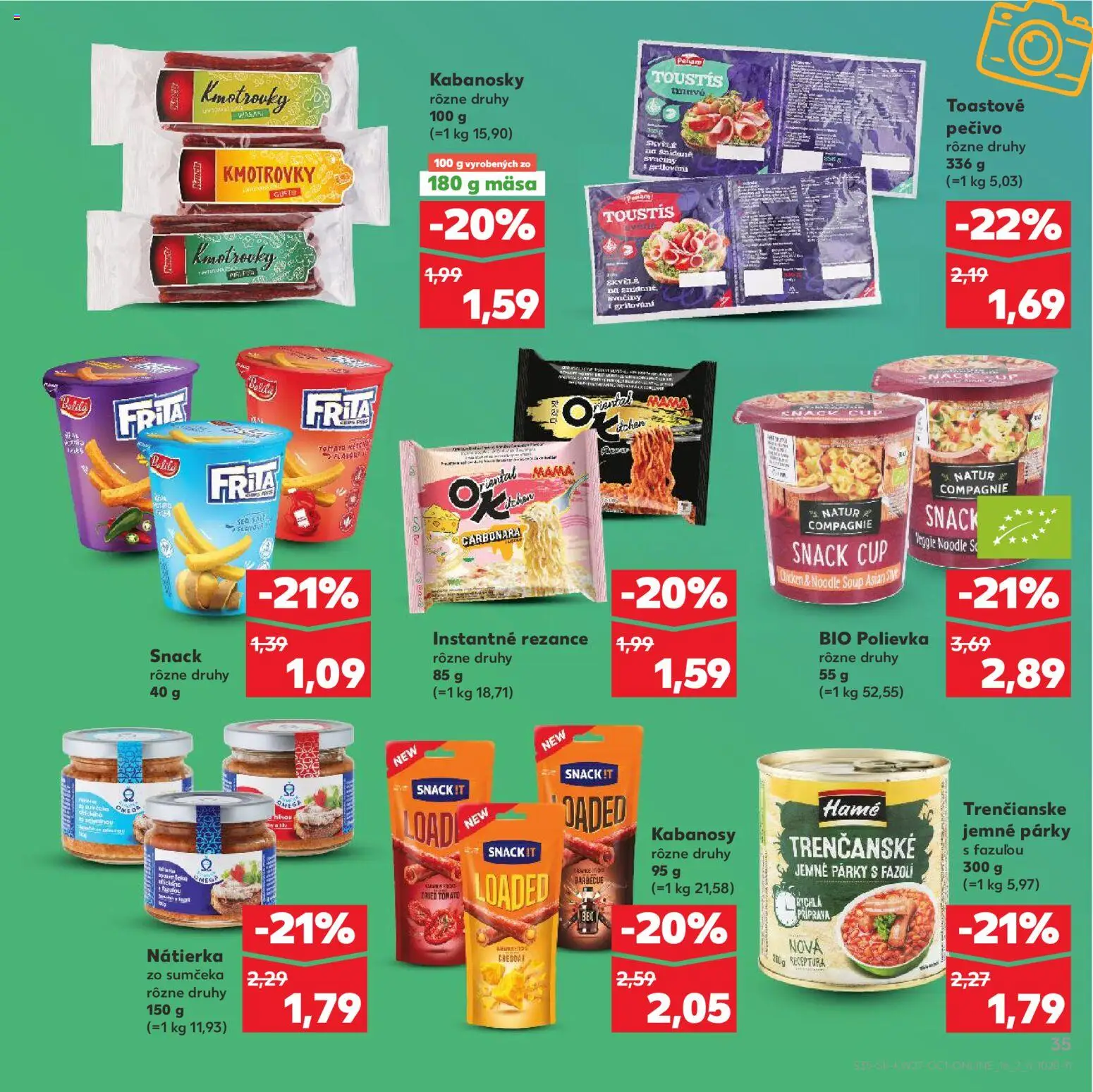 Kaufland SK akciós ujság - amely érvényes a következő dátumtól: 2026.07.01. | Oldal: 35 | Termékek: Cheddar