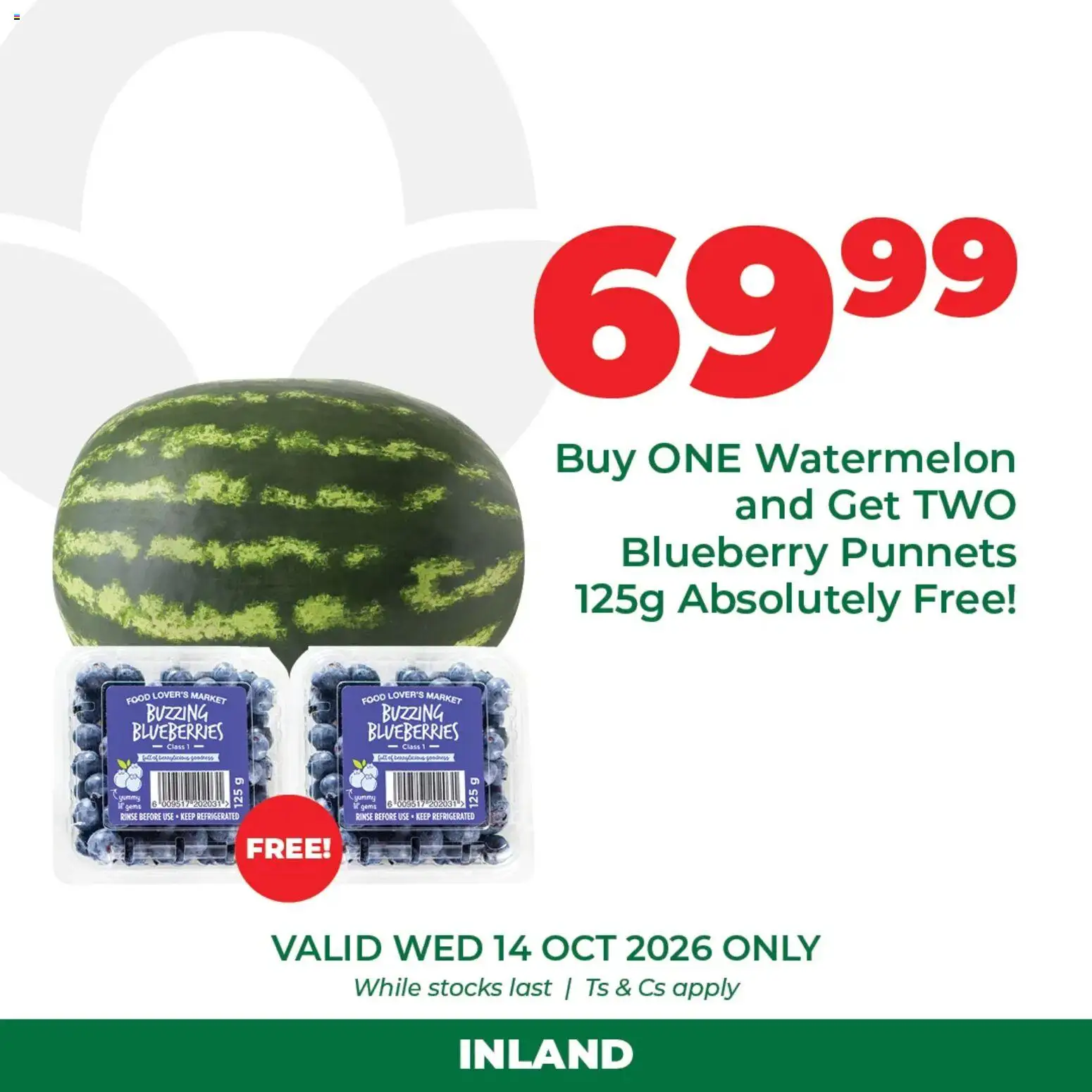 New Food Lover's Market catalogue – valid from 14/10/2026 | Page: 1 | Products: Blueberries