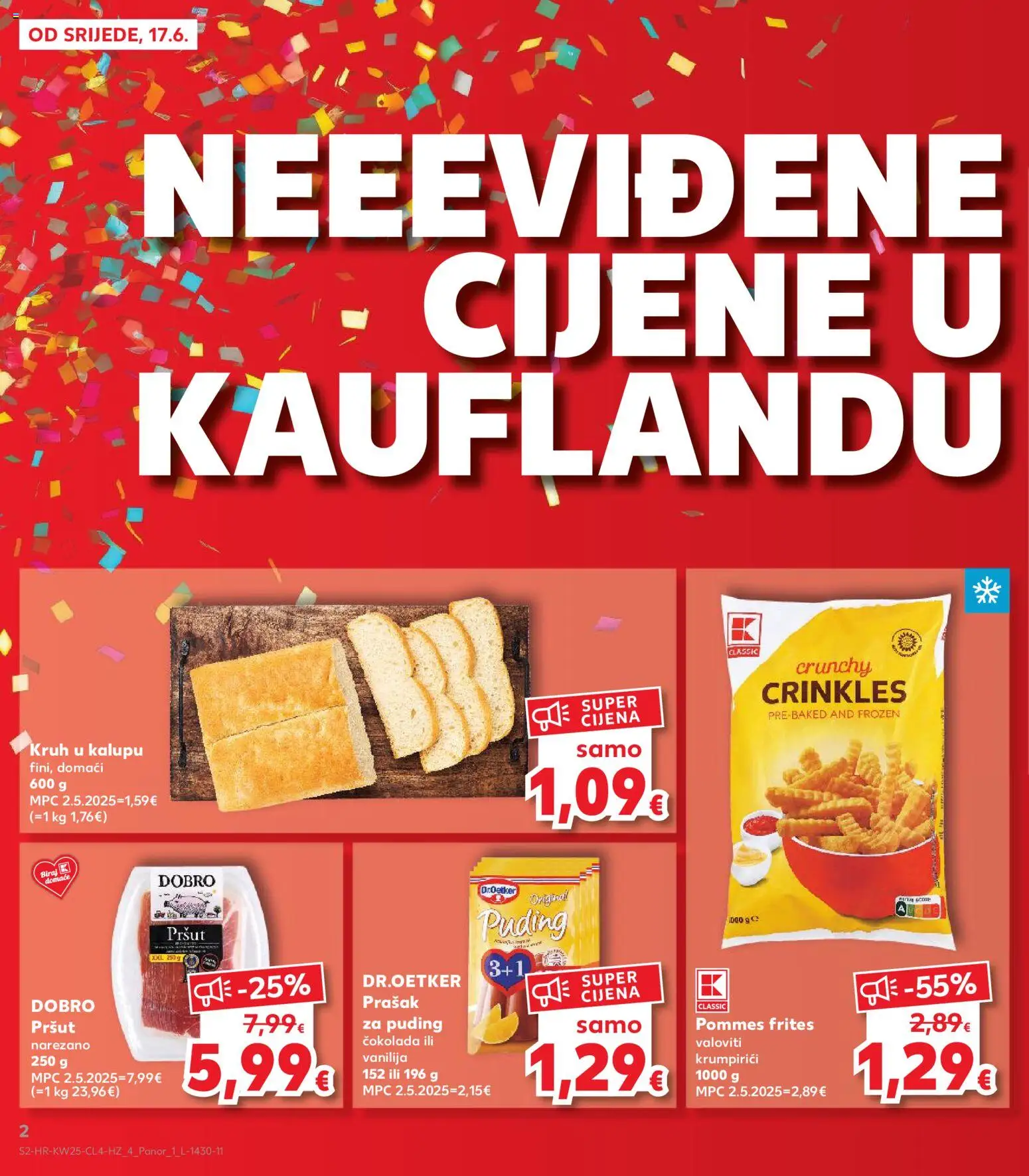 Kaufland HR akciós ujság - amely érvényes a következő dátumtól: 17.06.2026 | Oldal: 2 | Termékek: Puding