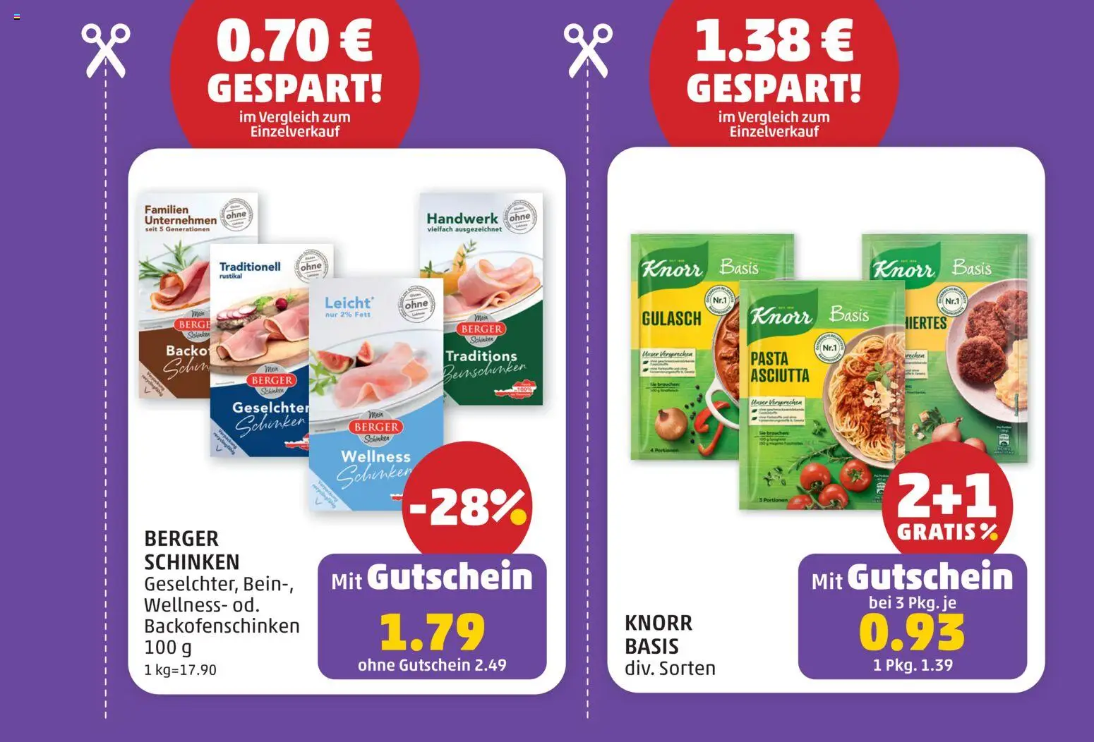 Penny Markt Gutscheine gültig ab 21.05.2026 | Seite: 7 | Produkte: Pasta, Schinken