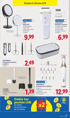 Vista previa Lidl folleto de bazar válido desde el 31/08/2026 | Página: 21 | Productos: Cepillo, Depiladora, Batería, Espejo