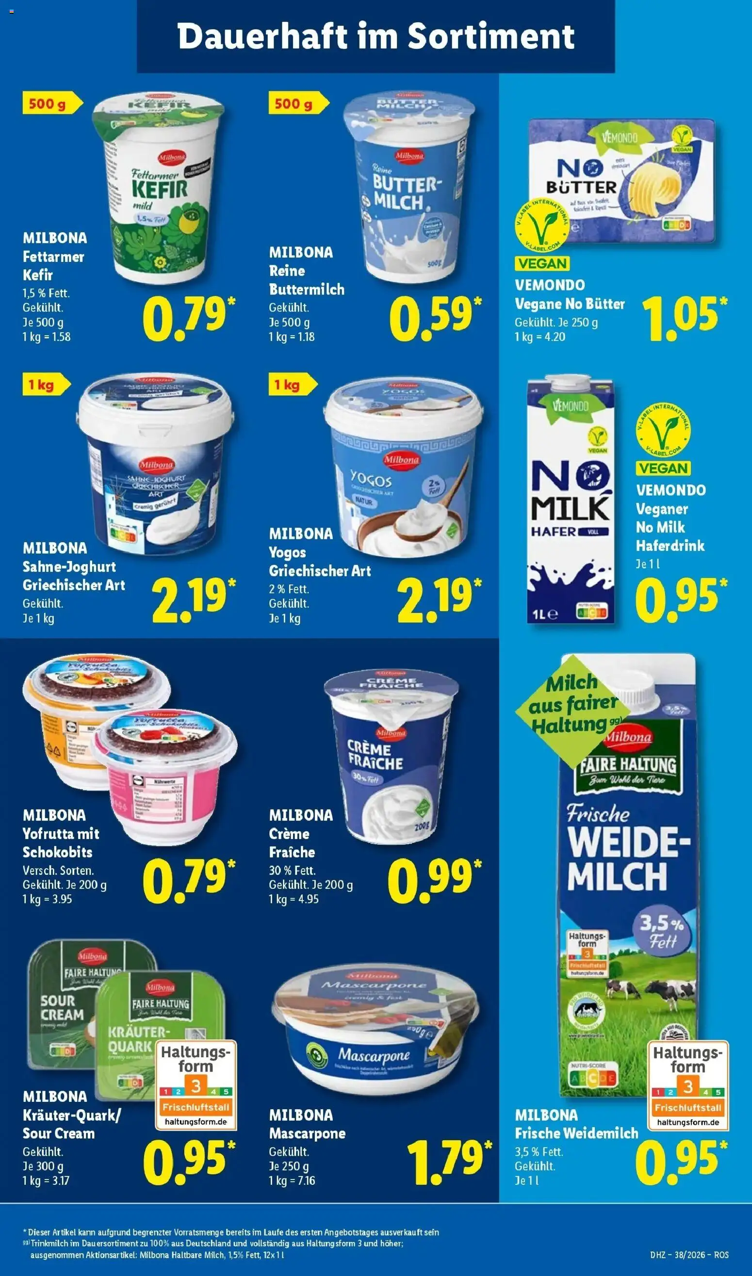 Lidl Prospekt Malchow (ab 14.09.2026) zum Blättern » Angebote | Seite: 21 | Produkte: Buttermilch, Quark, Mascarpone, Haferdrink