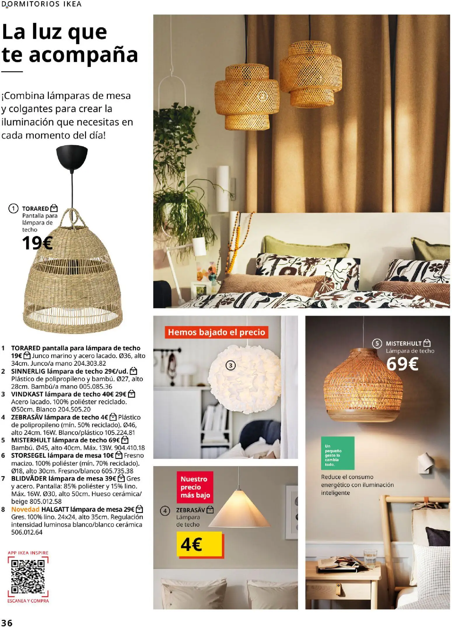IKEA - Accesorios y decoración │ válido desde el 01/09/2026 | Página: 36 | Productos: Lámpara de techo, Té, Iluminación, Lámpara