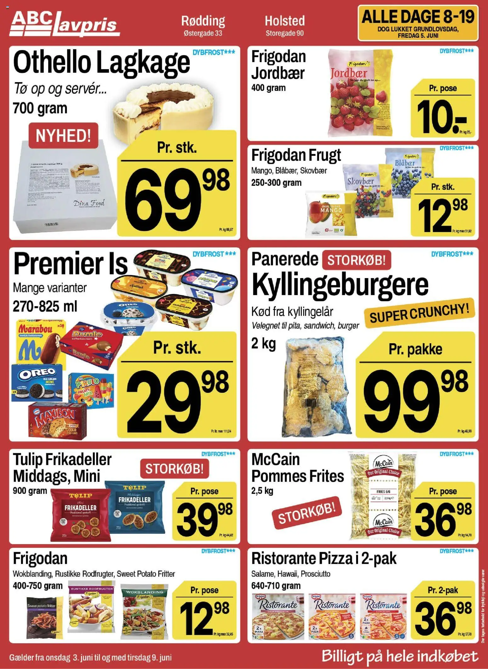 Abc Lavpris tilbudsavis – gyldig fra 03.06.2026 | Side: 9 | Produkter: Mango, Pizza, Pommes frites, Oreo