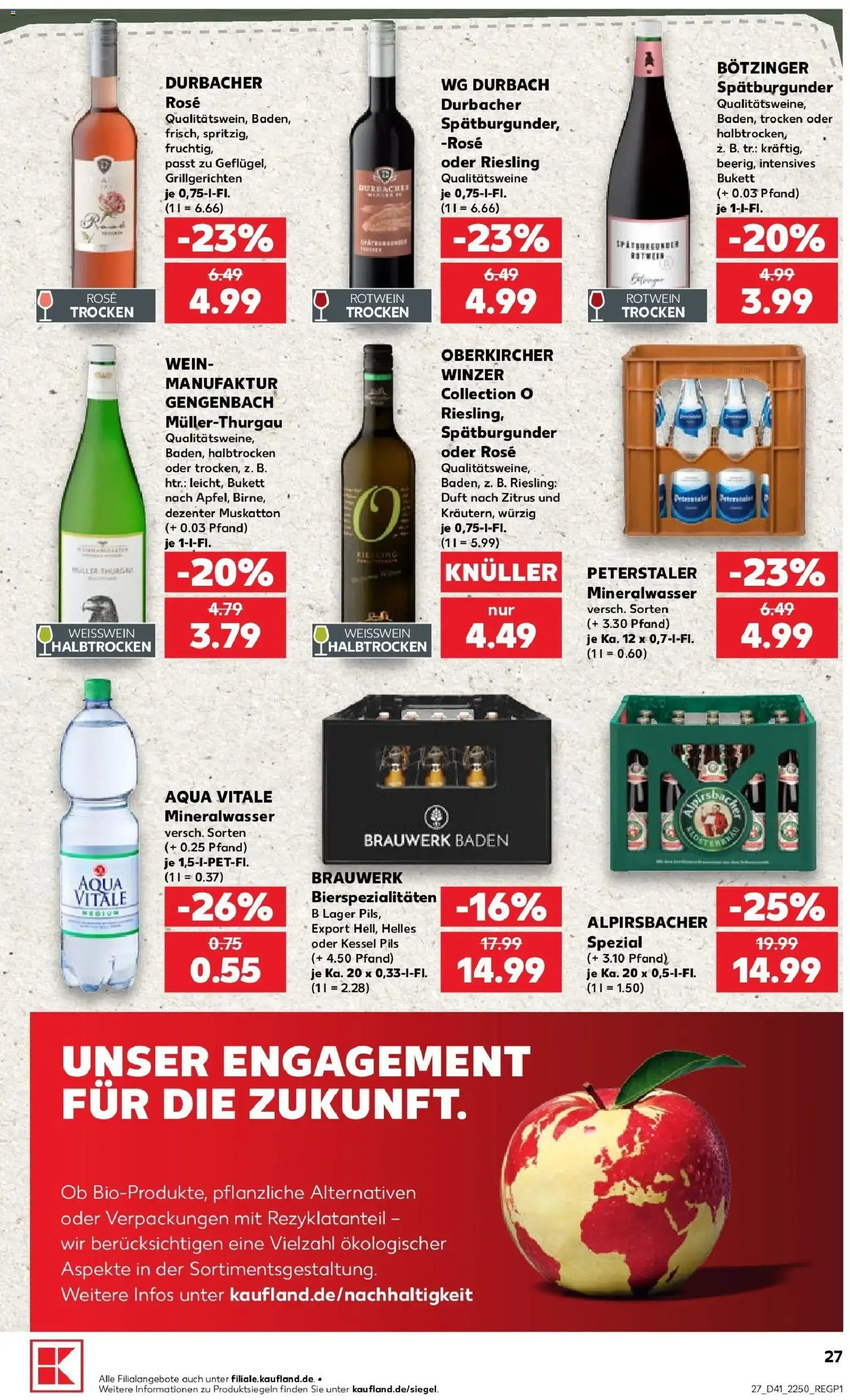 Prospekt Kaufland ab 08.10.2026 » Angebote Online zum Blättern | Seite: 27 | Produkte: Rotwein, Duft, Mineralwasser, Wein