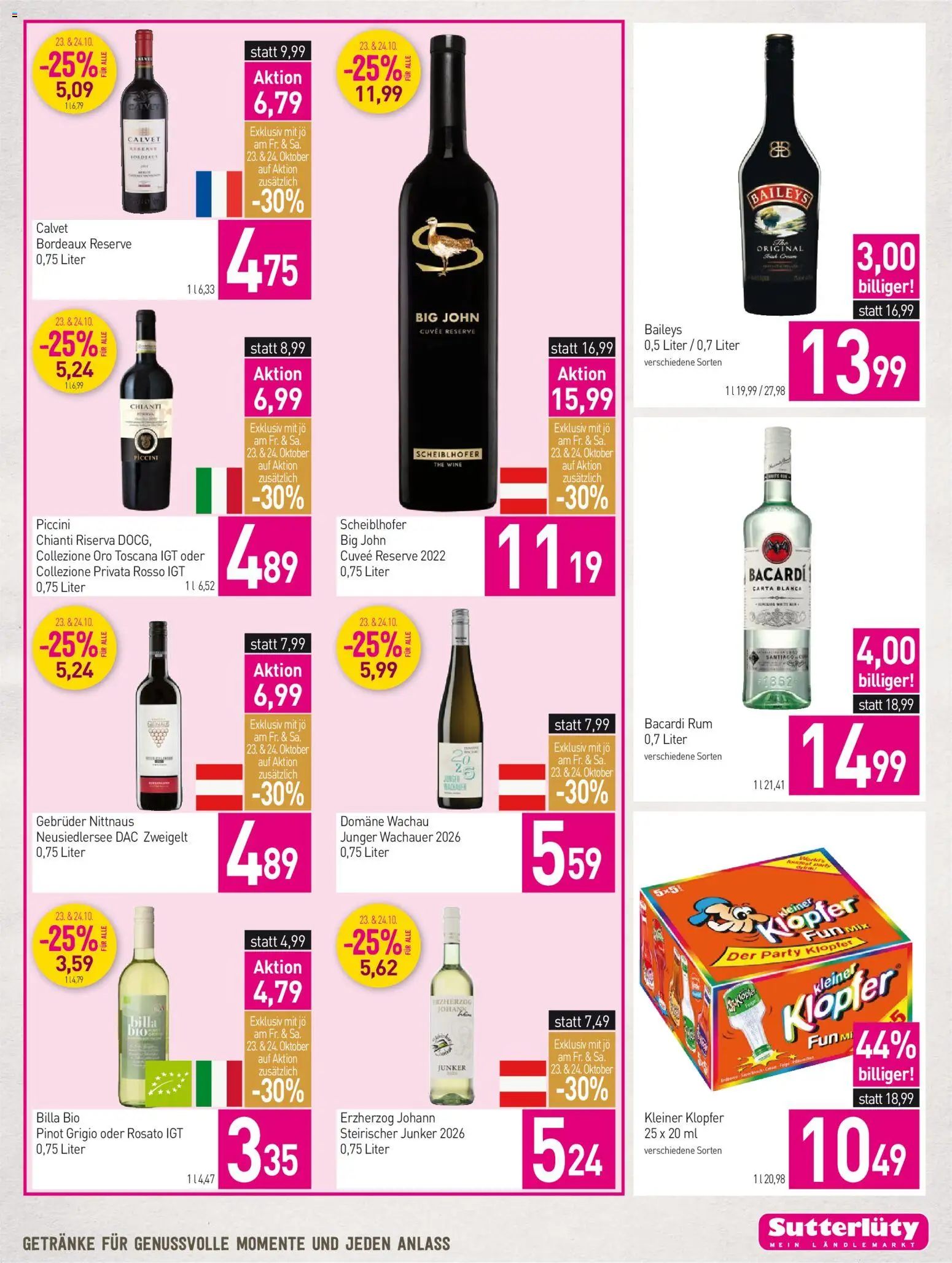 Sutterlüty Flugblatt gültig ab 22.10.2026 | Seite: 15 | Produkte: Getränke