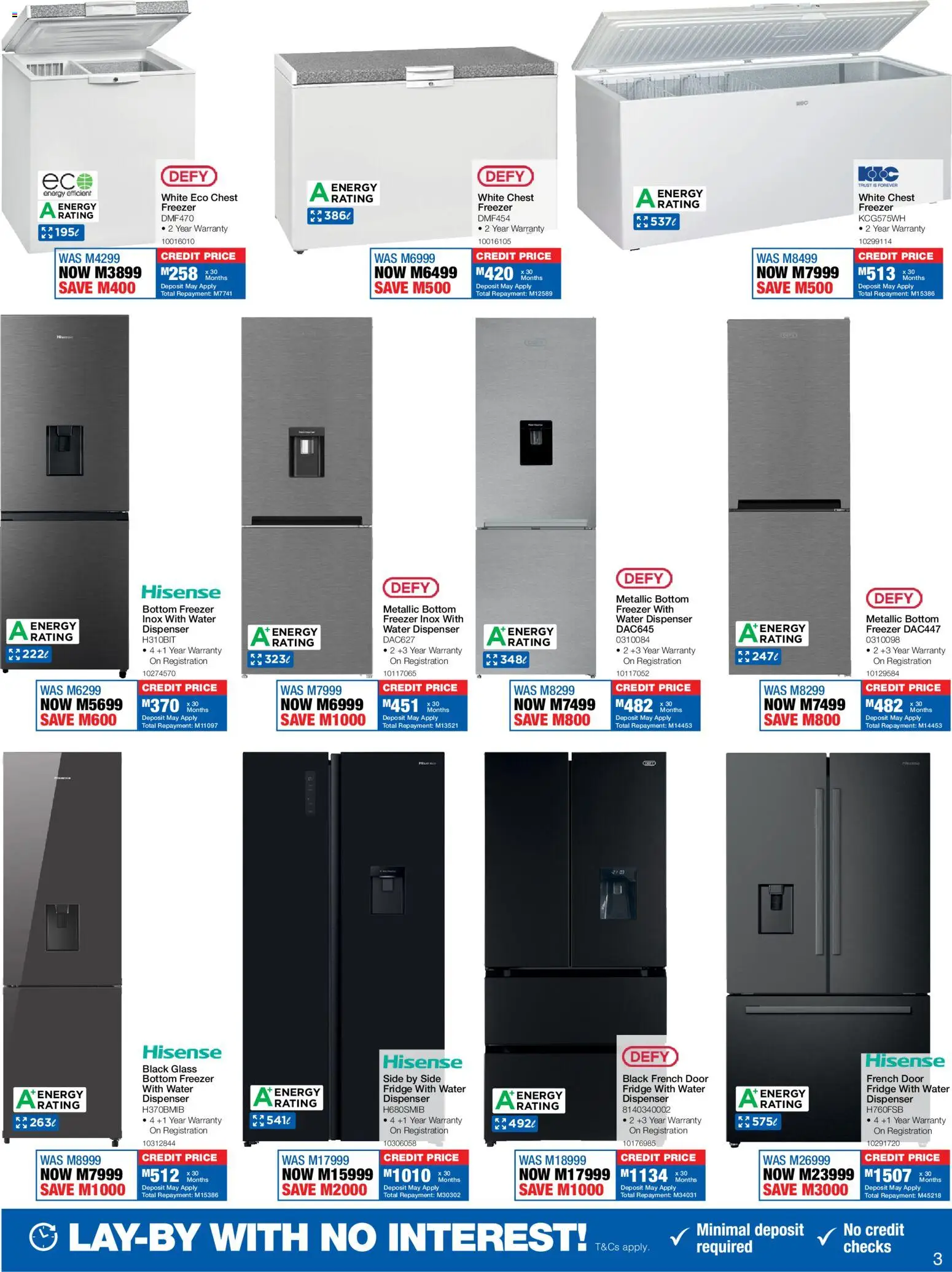 New OK Furniture catalogue – valid from 18.05.2026 | Page: 3 | Products: Freezer, Fridge, Water