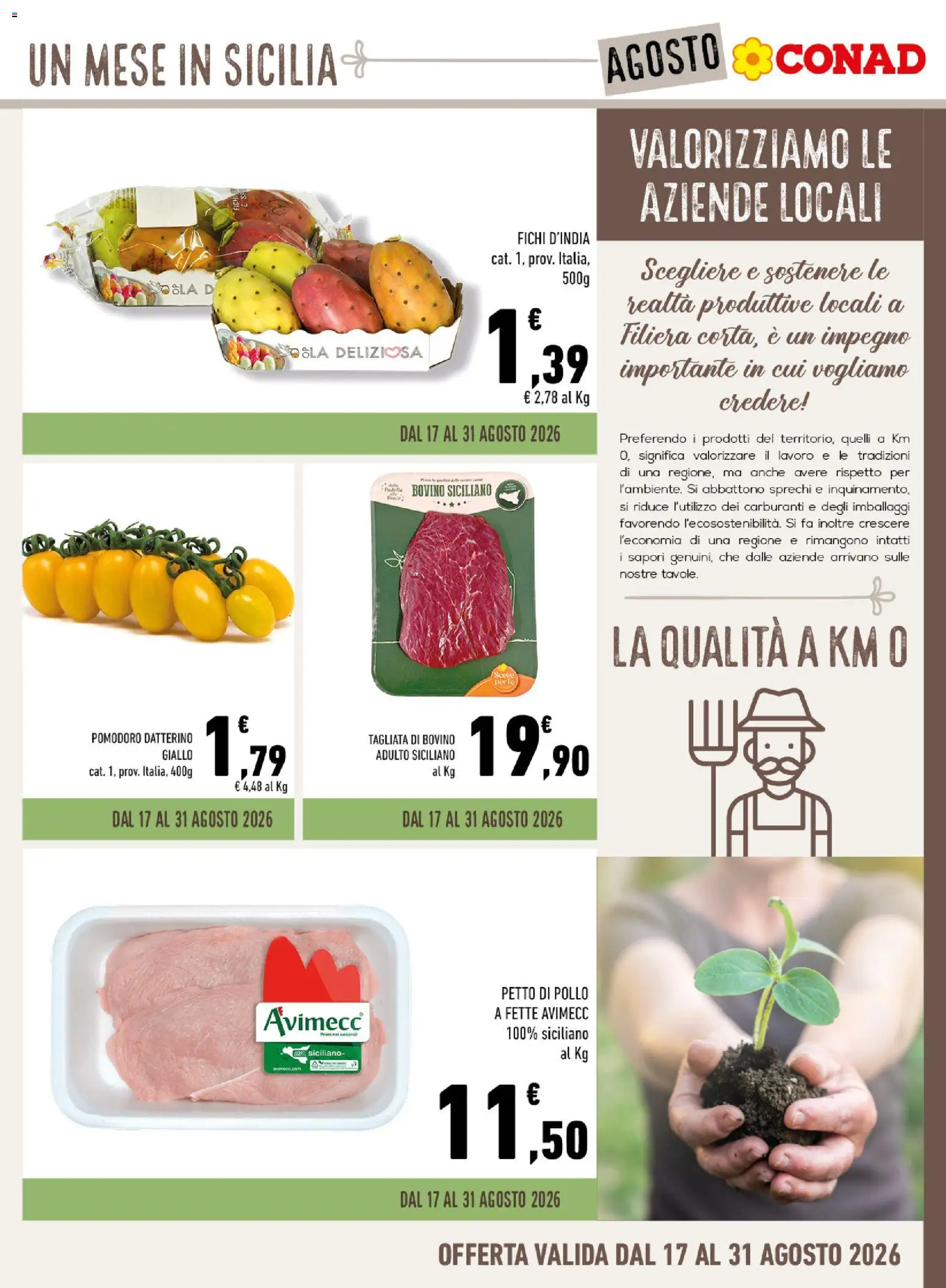 Volantino Conad del 29/07/2026 | Pagina: 7 | Prodotti: Bovino, Petto di Pollo, Pollo, Pomodoro
