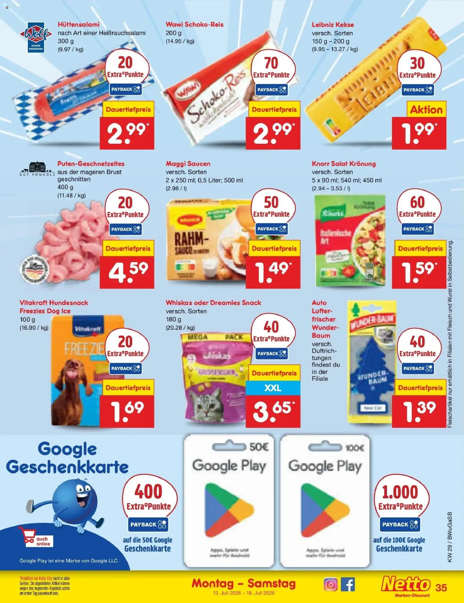 Netto Marken-Discount Prospekt Bielefeld – gültig ab 13.07.2026 | Seite: 51 | Produkte: Maggi, Wurst, Fleisch, Kekse