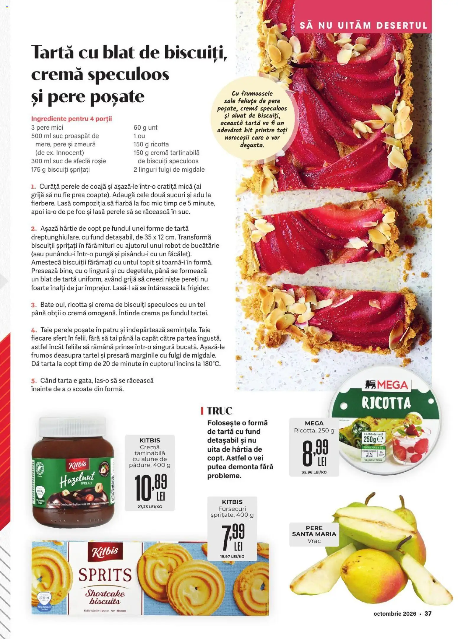 Noul catalog Mega Image – valabil de la 01.10.2026 | Pagină: 37 | Produse: Bucătărie, Unt, Suc, Pere