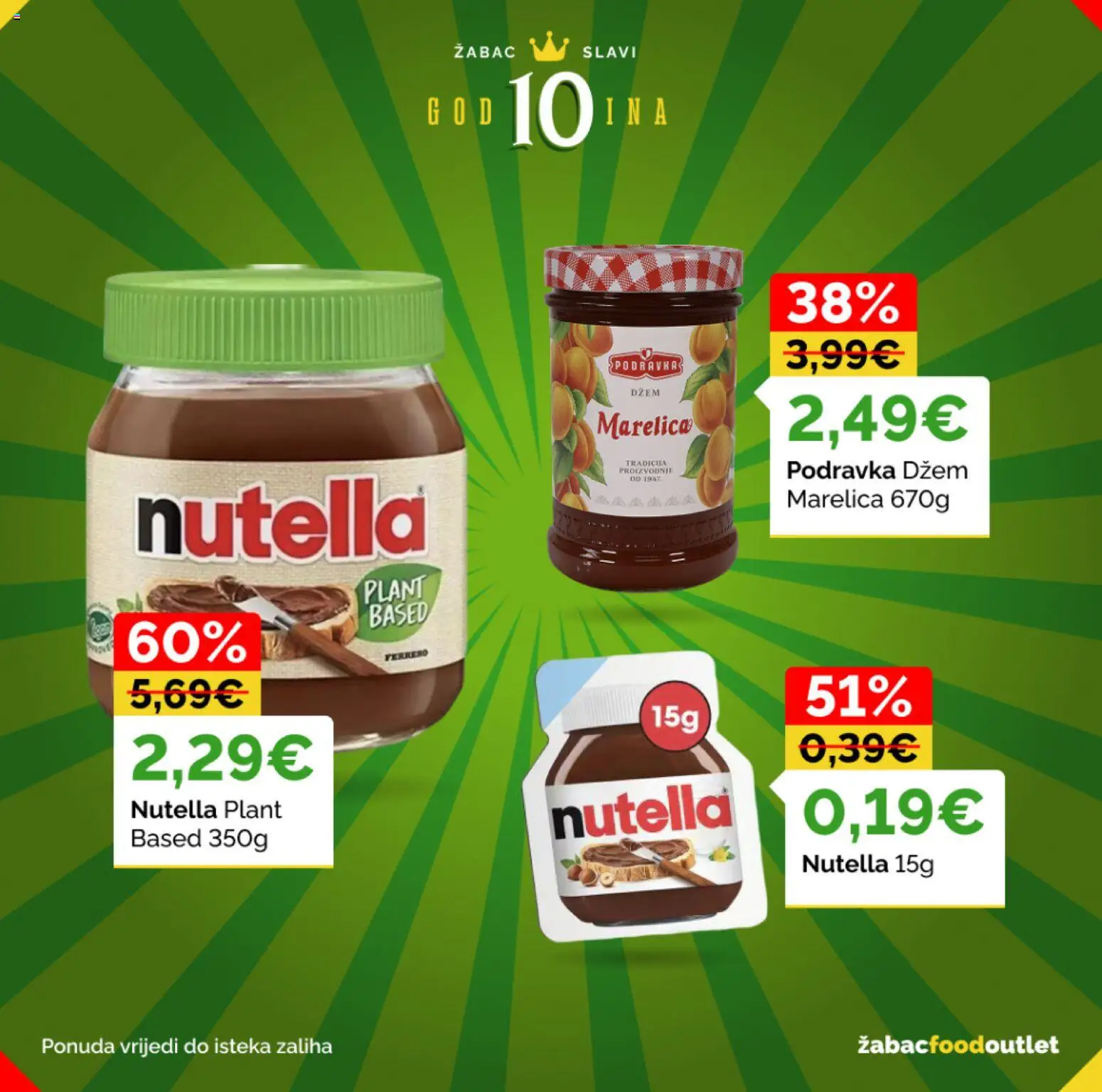 Žabac katalog | vrijedi od 04.05.2026 | Stranica: 15 | Proizvodi: Nutella, Podravka, Džem
