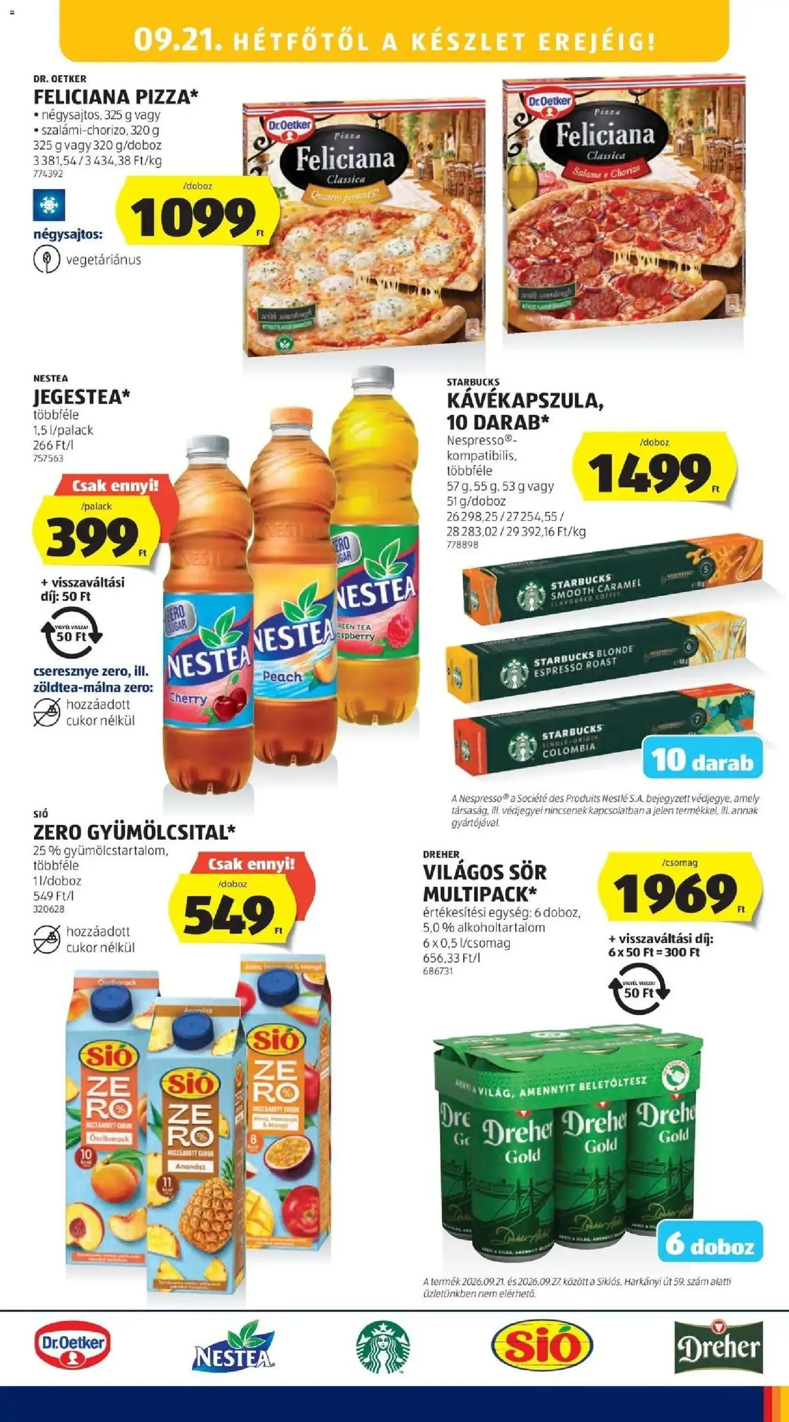 Aldi aktuális akciós újság - 2026.09.17. -tól/töl > akció, lapozható szórólap 🛍️ | Oldal: 17 | Termékek: Dreher, Dr. Oetker, Nestea, Cukor