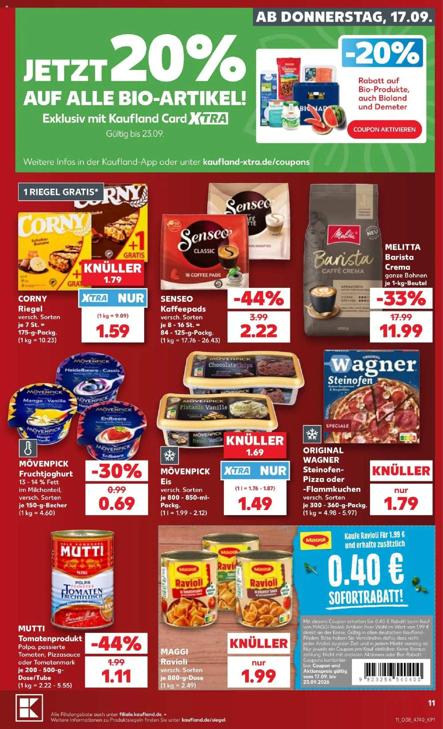 Kaufland Prospekt Hannover – gültig ab 17.09.2026 | Seite: 11 | Produkte: Kaffeepads, Maggi, Vanille, Pizza