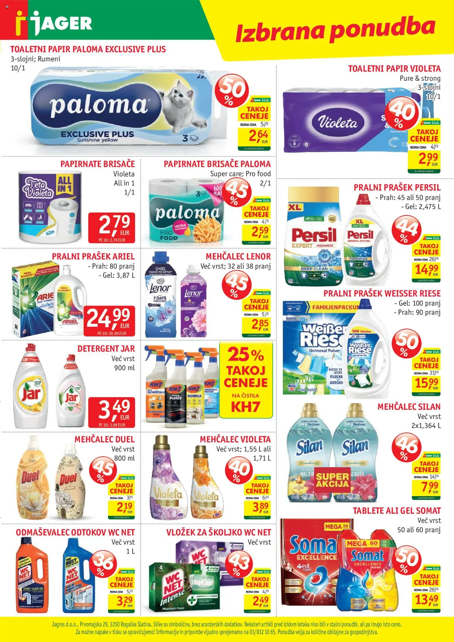 Novi Jager katalog ponudbe – veljaven od 20.05.2026 | Stran: 15 | Izdelki: Mehčalec, Čistila, Kuhinja, Detergent