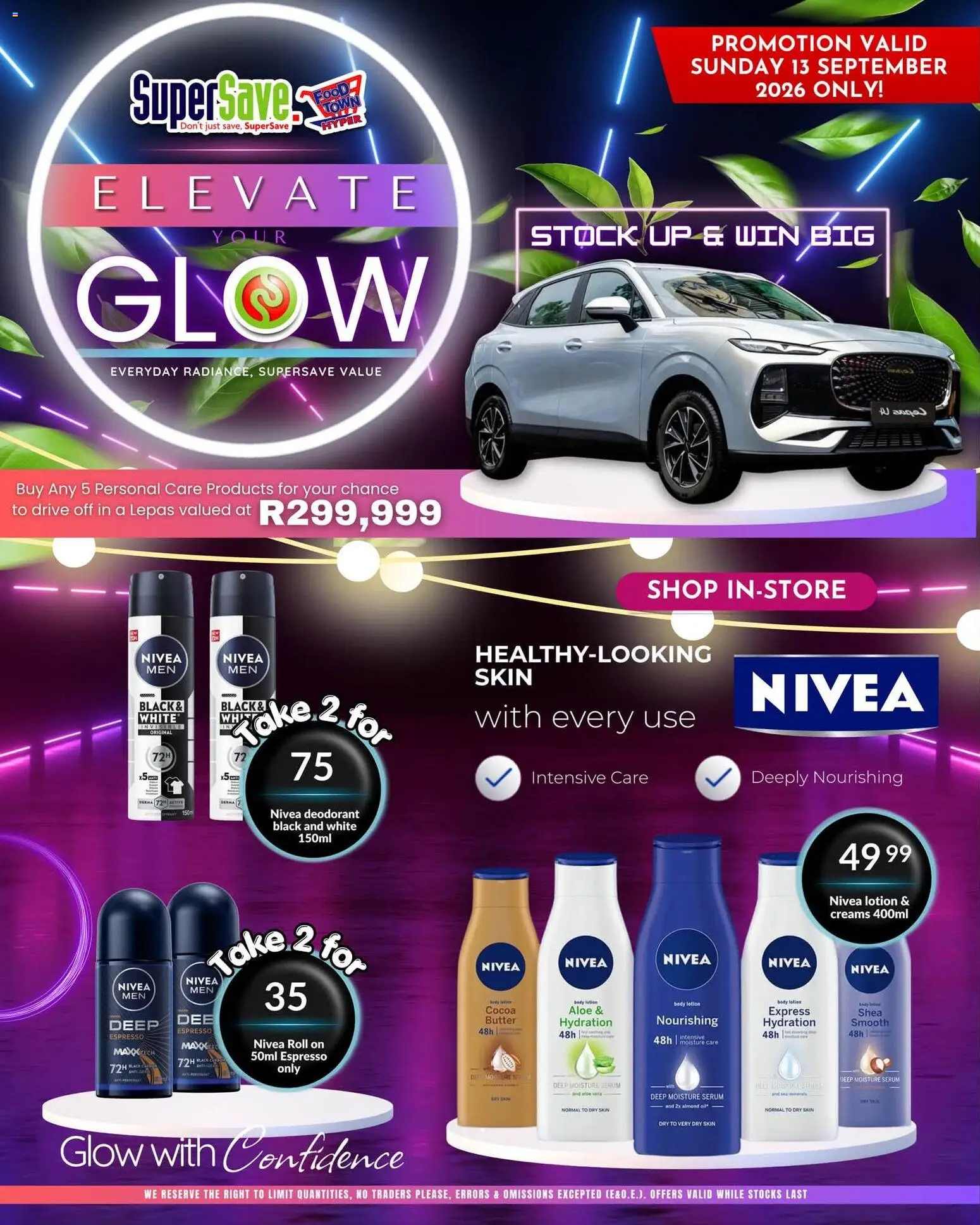 New Super Save catalogue – valid from 13/09/2026 | Page: 10 | Products: Serum, Butter, Deodorant, Lotion