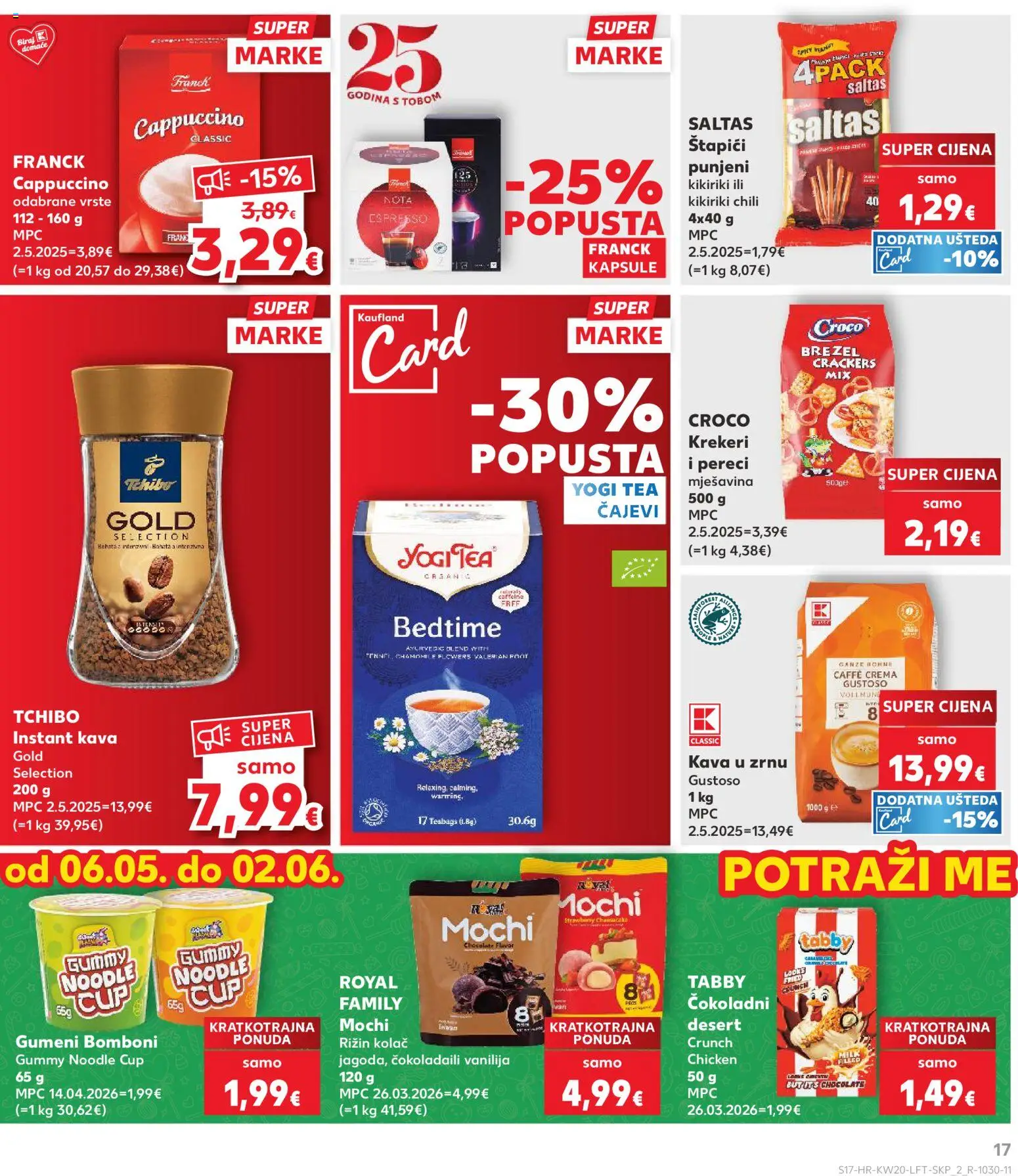 Kaufland katalog | vrijedi od 13.05.2026 | Stranica: 17 | Proizvodi: Bomboni, Noodle, Krekeri, Pereci