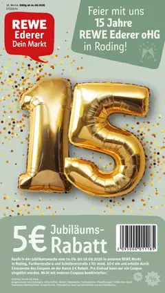 Rewe Prospekt Roding ab 14.09.2026 gültig