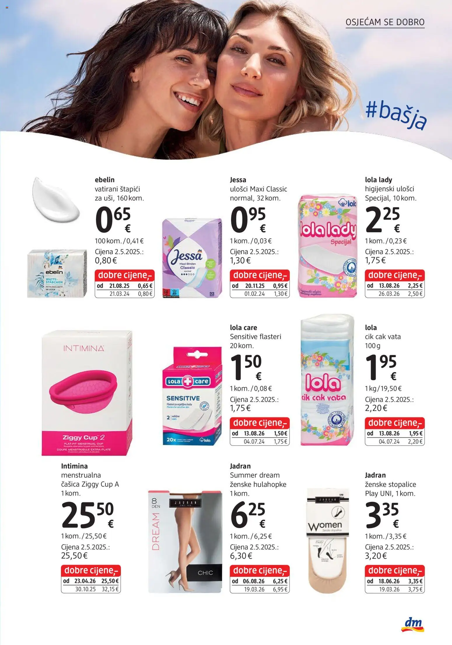 DM katalog | vrijedi od 01.09.2026 | Stranica: 39 | Proizvodi: Higijenski ulošci, Flasteri, Štapići, Vata