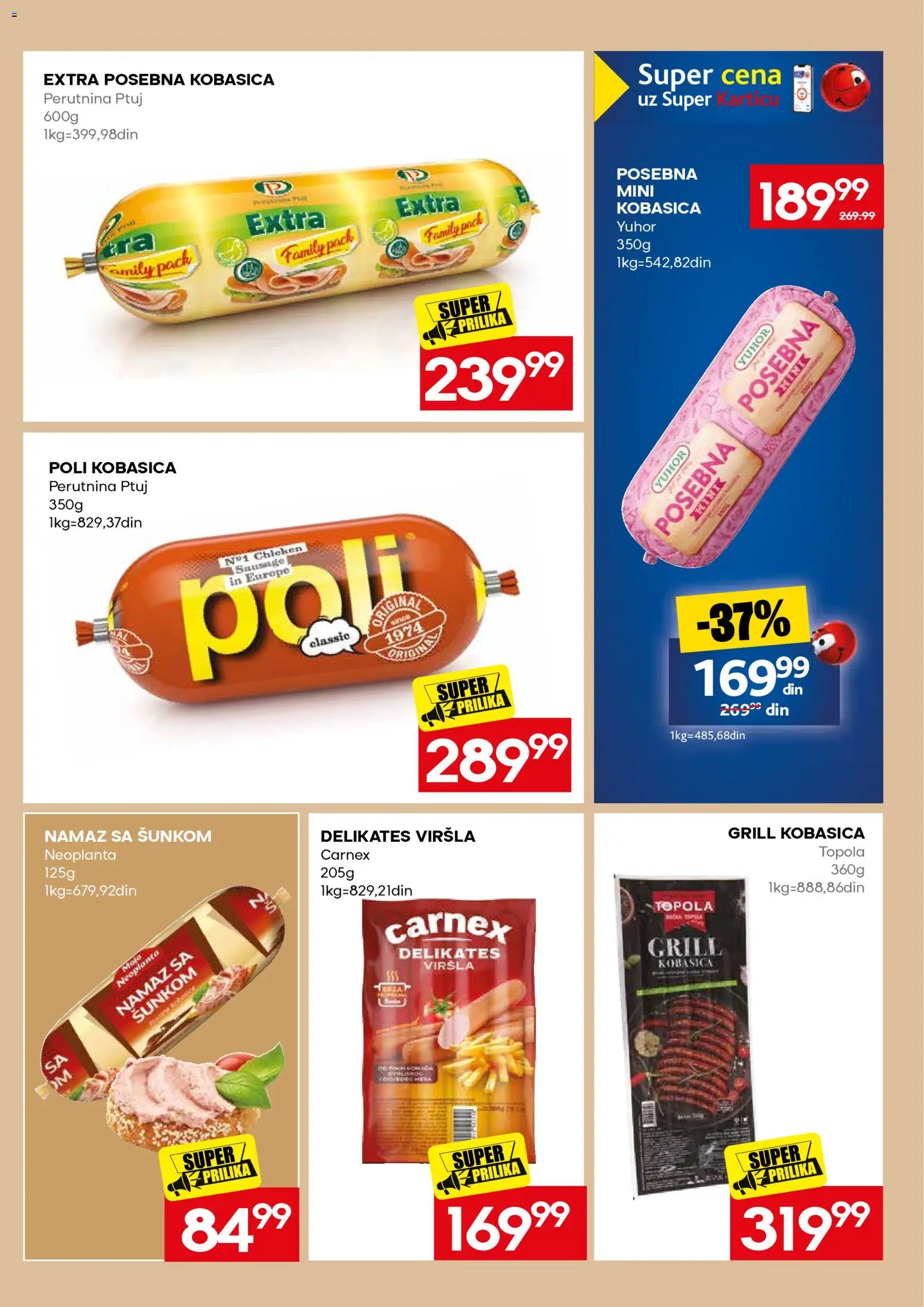 Mercator katalog - važi od 31.08.2026 | Strana: 13 | Proizvode: Namaz, Perutnina Ptuj, Kobasica