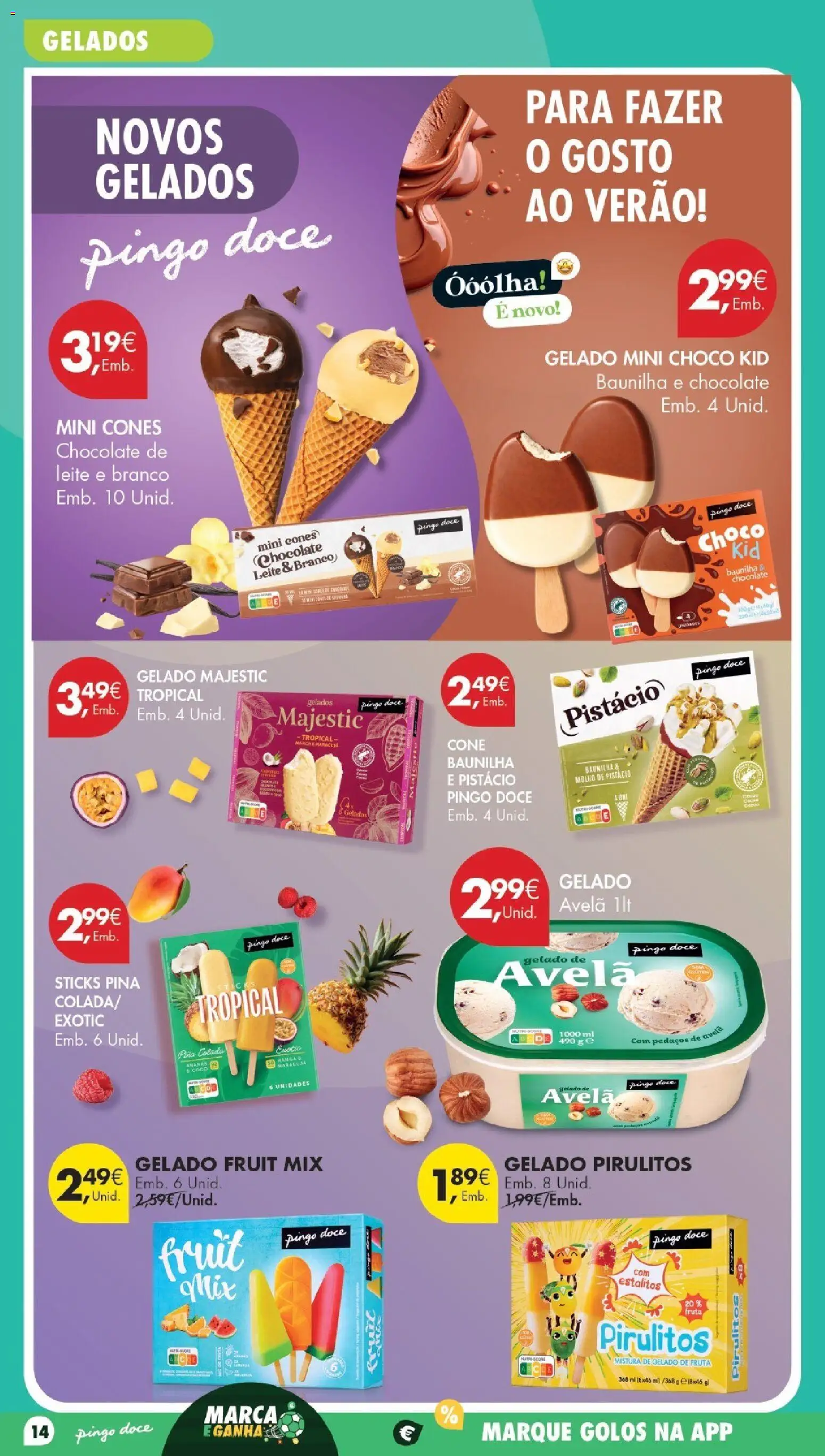 Pingo Doce Poupe Esta Semana Madeira │ válido de 30/06/2026 | Página: 14 | Produtos: Gelado, Leite, Chocolate