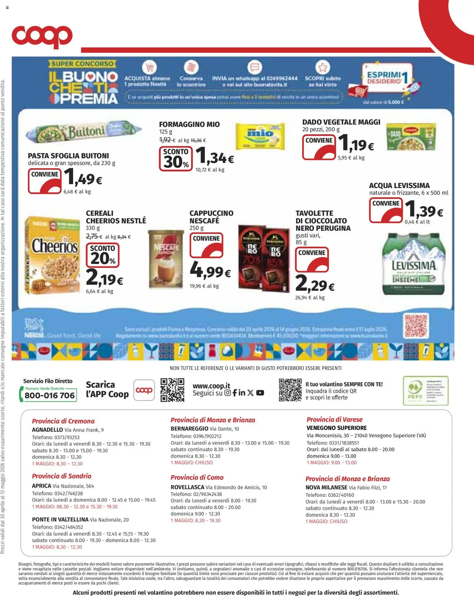 Volantino COOP del 30.04.2026 | Pagina: 17 | Prodotti: Cioccolato, Pasta sfoglia, Pasta, Data