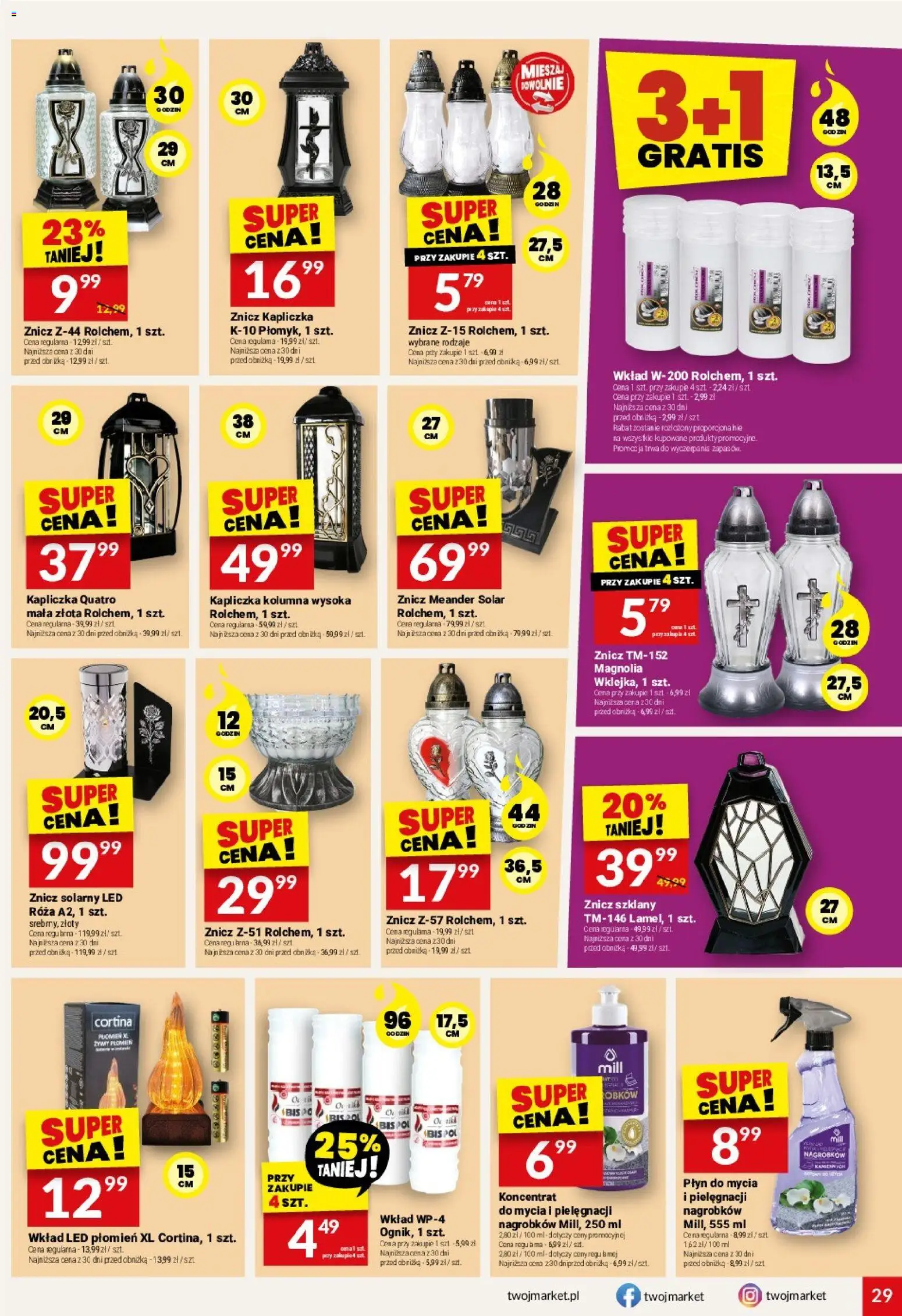 Twój Market gazetka od 16.09.2026 | Strona: 29 | Produkty: Znicz kapliczka