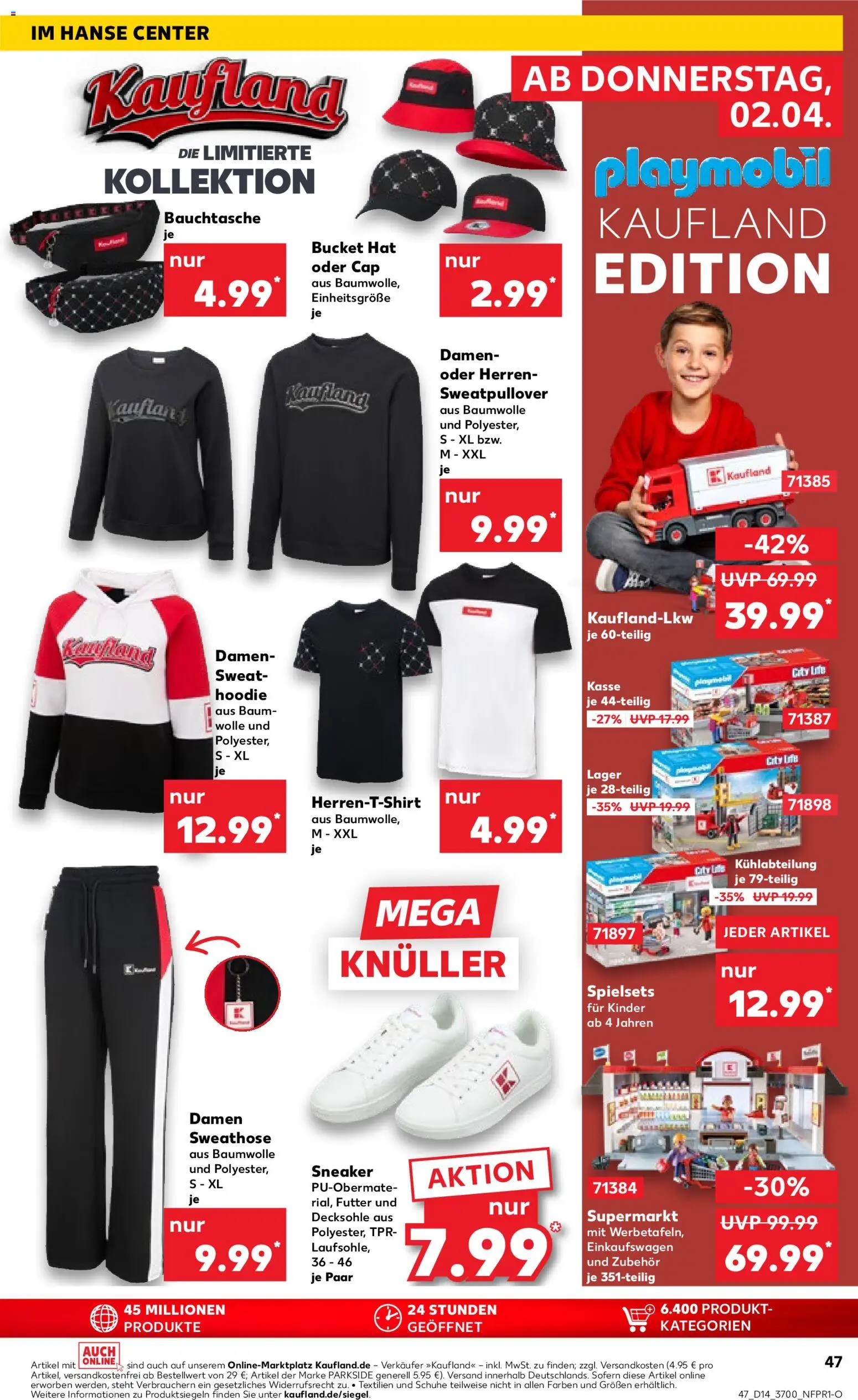 Kaufland Prospekt Rostock	 – gültig ab 02.04.2026 | Seite: 47 | Produkte: Sweathose, Sweatshirt, T-Shirt, Hoodie