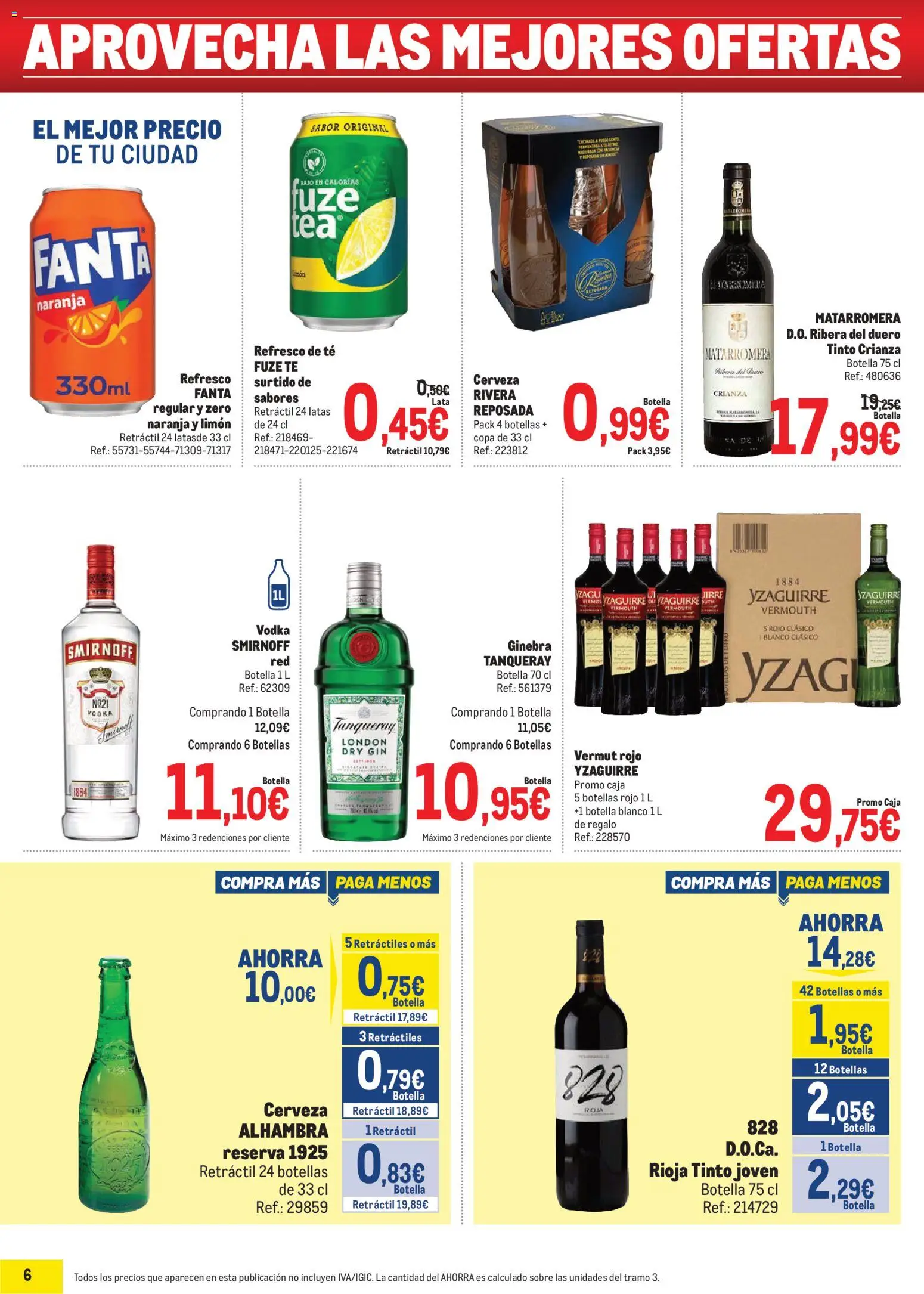 Makro catálogo │ válido desde el 19/10/2026 | Página: 6 | Productos: Vermut, Ginebra, Té, Caja