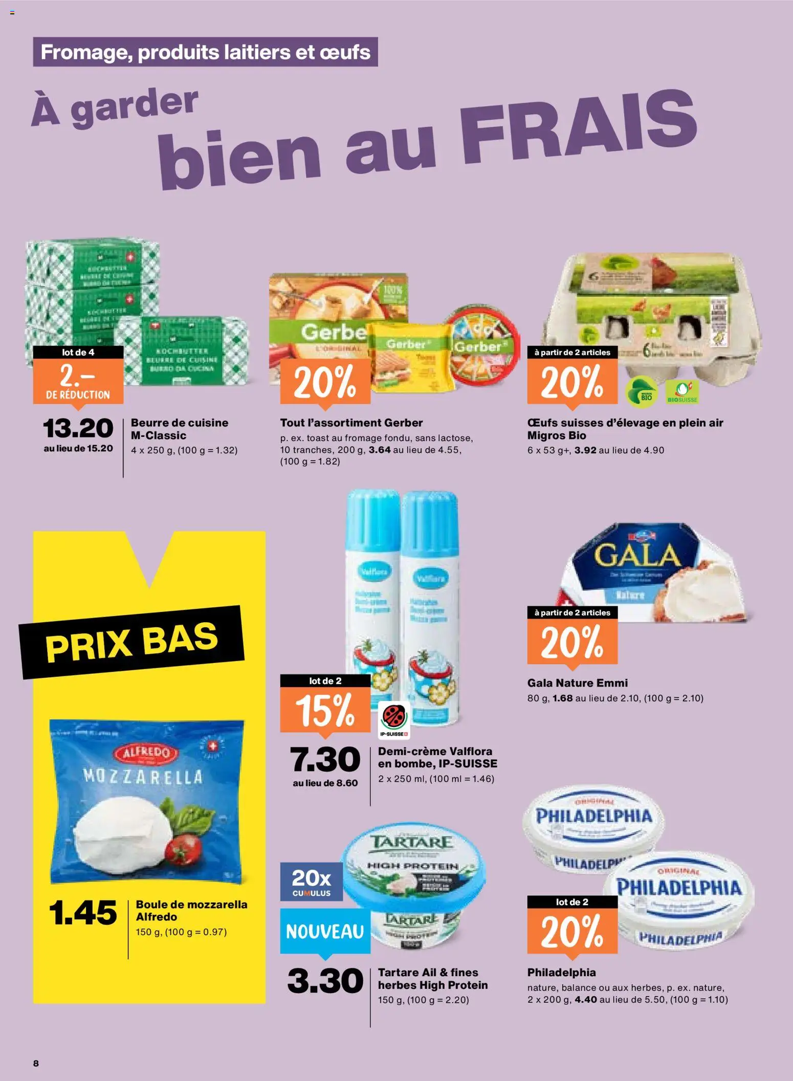 Migros aktionen FR – gültig ab 18.06.2026 | Seite: 8 | Produkte: Butter