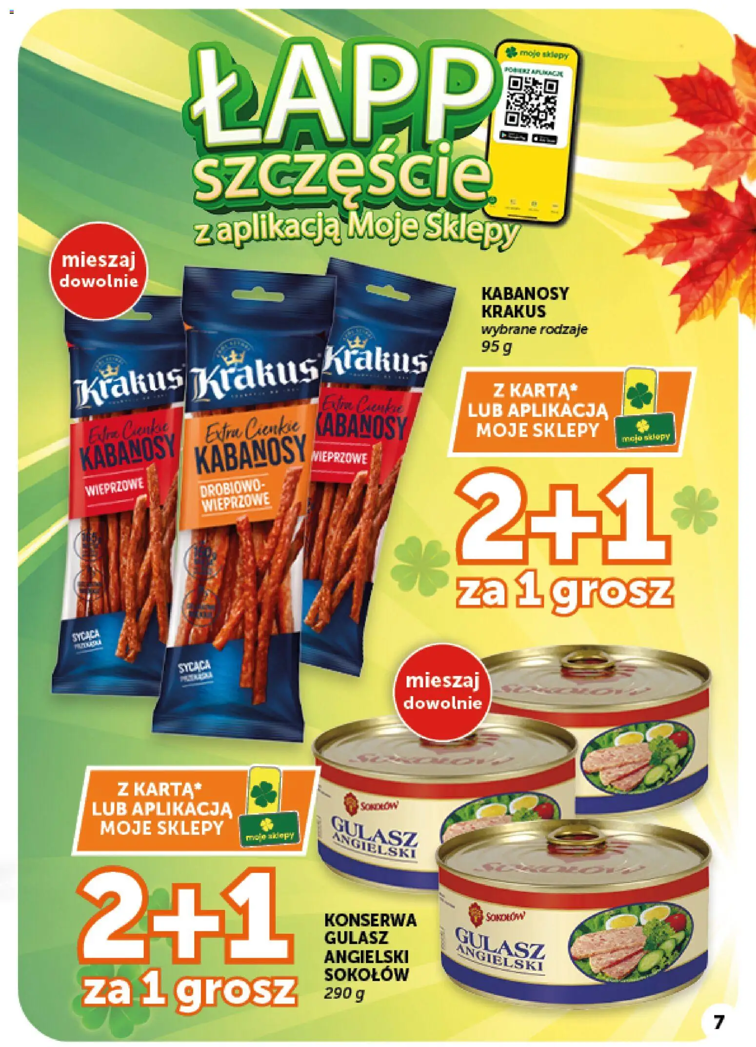 Groszek gazetka - Market od 15.10.2026 | Strona: 7 | Produkty: Kabanosy, Kabanosy wieprzowe, Gulasz angielski, Gulasz