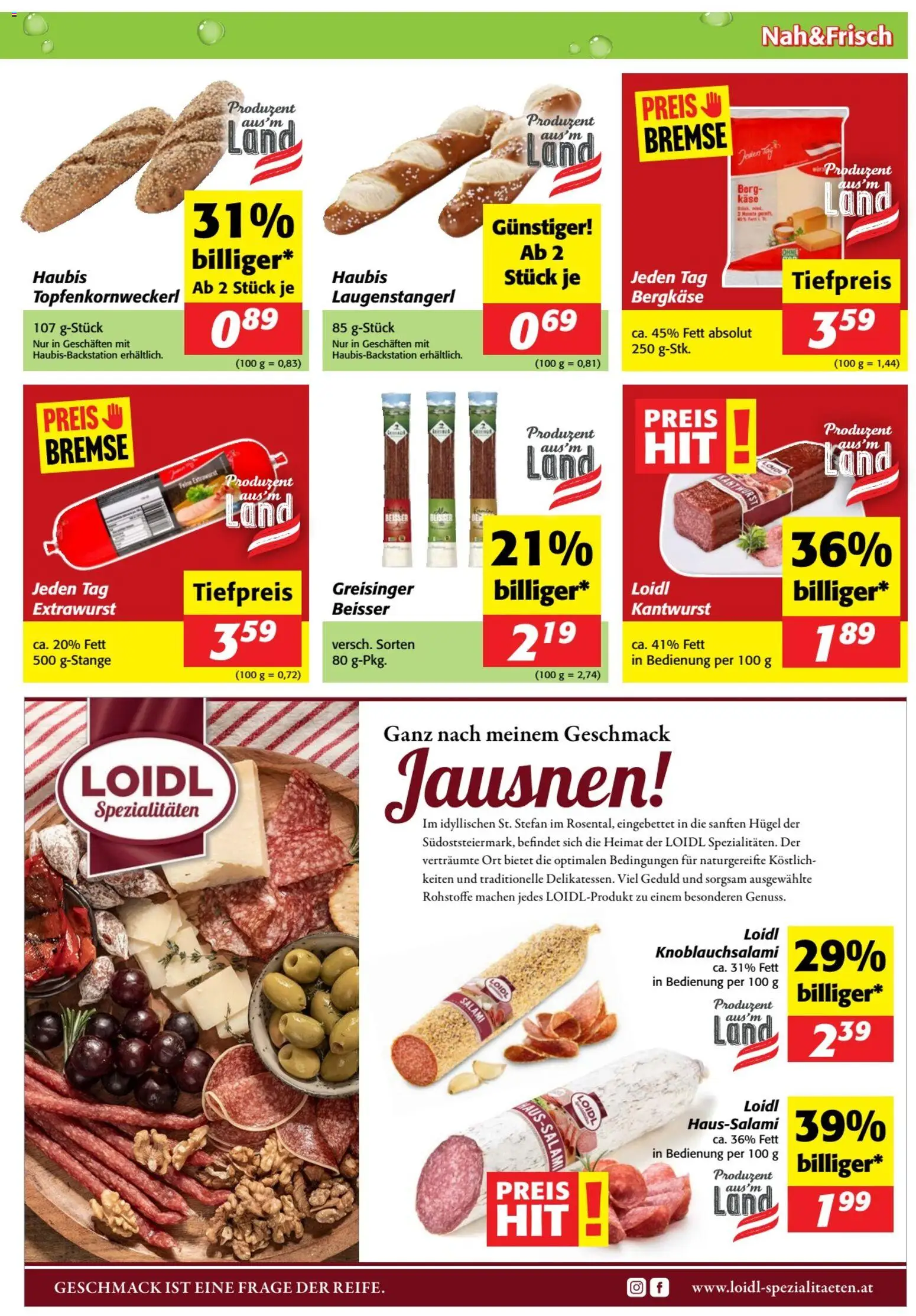 Nah und Frisch Flugblatt gültig ab 02.09.2026 | Seite: 3 | Produkte: Käse, Salami