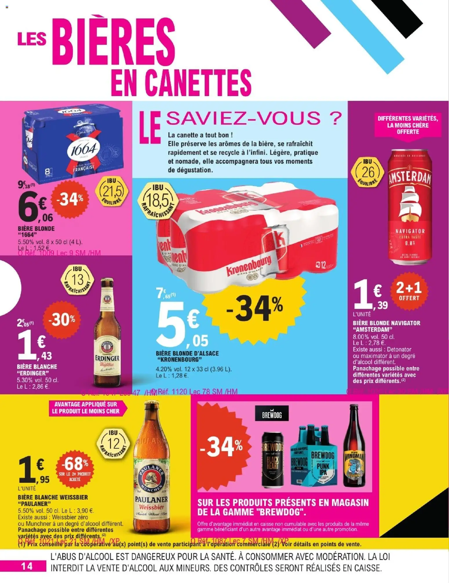 {H1} | Page: 14 | Produits: Biere blonde 1664, BrewDog, Kronenbourg bière, Bière