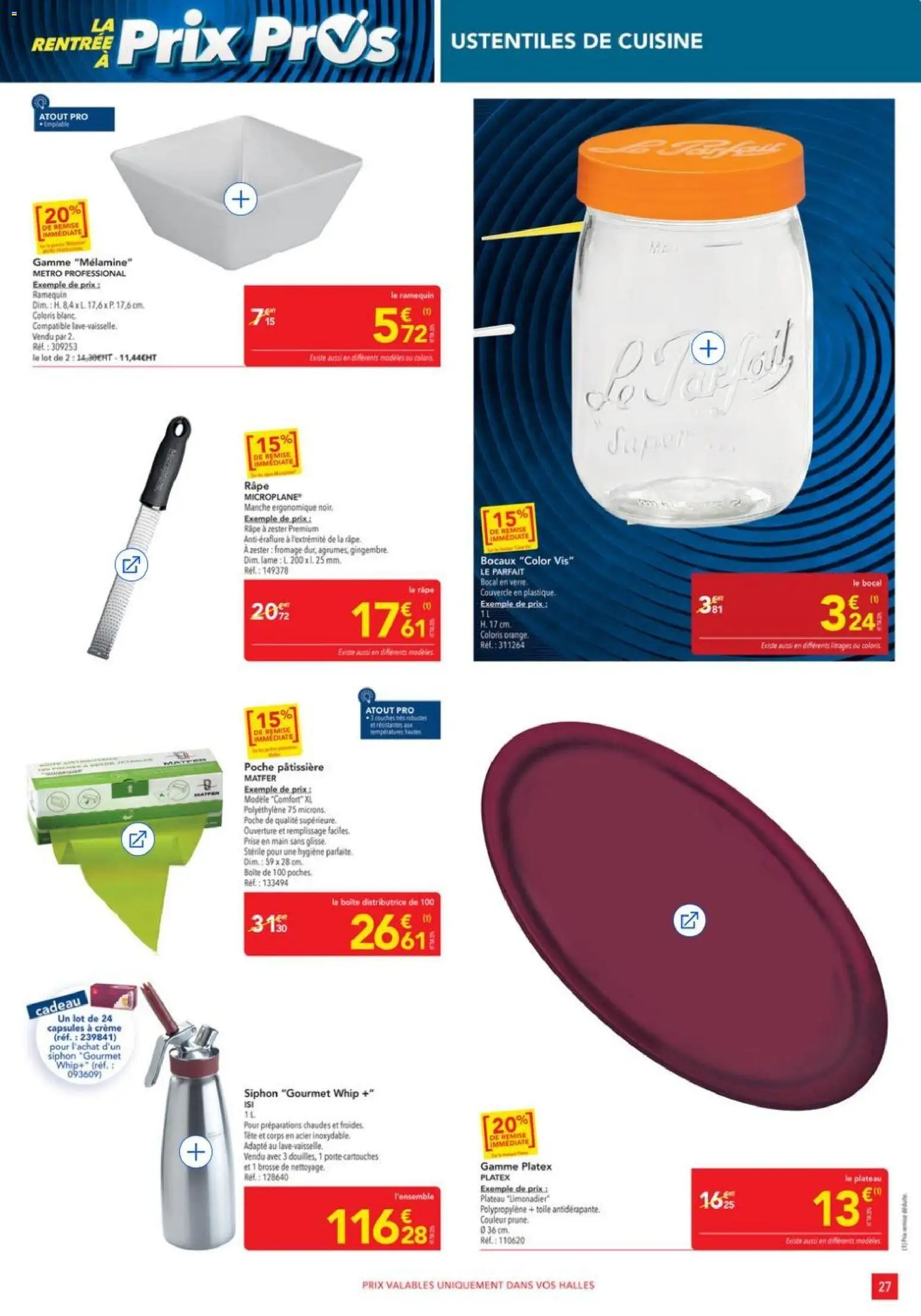 {H1} | Page: 27 | Produits: Plateau, Prise, Hygiène, Fromage