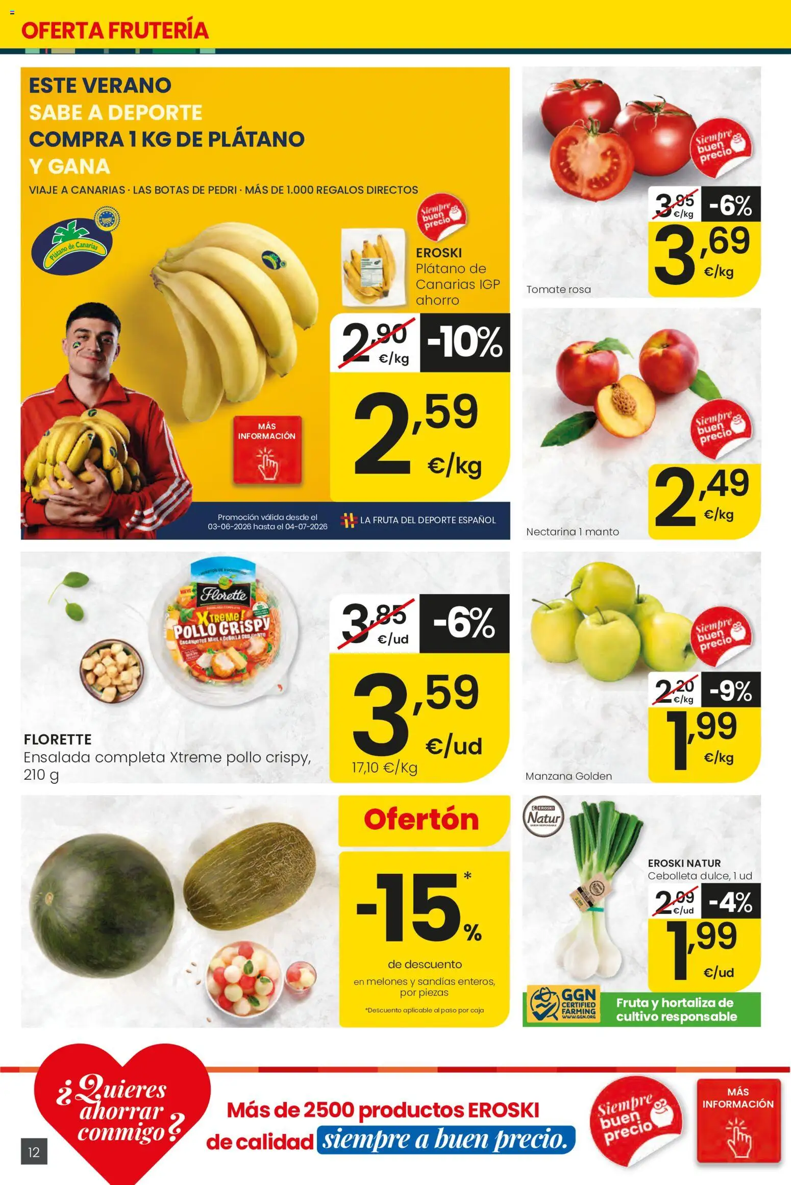 Eroski Ofertones de verano Center │ válido desde el 11.06.2026 | Página: 12 | Productos: Ψηφιακή κάμερα, Botas, Manzana, Caja