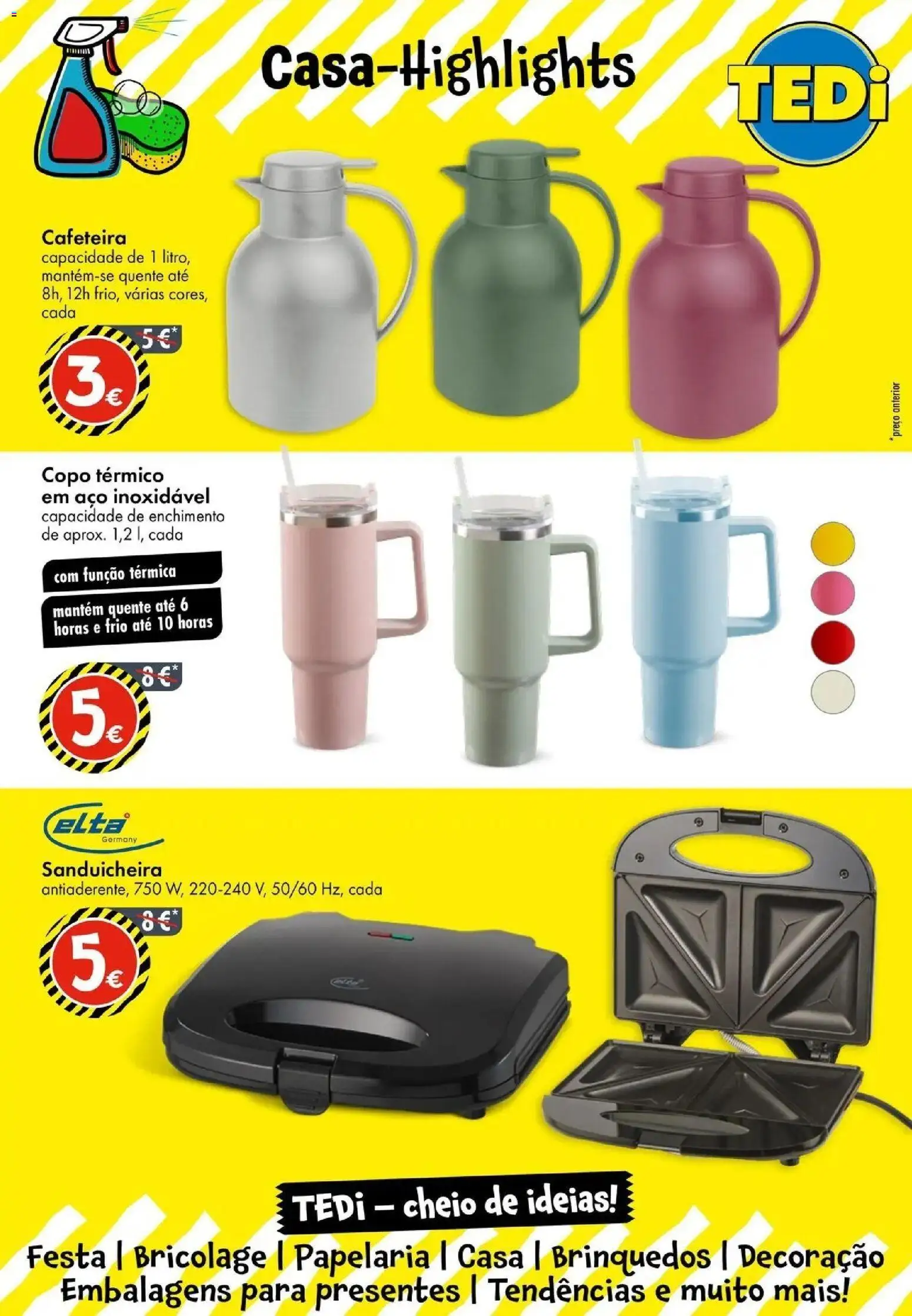TEDi folheto - Guimarães » de 25/08/2026 - 31/08/2026 | Página: 9 | Produtos: Sanduicheira, Cafeteira, Decoração, Brinquedos