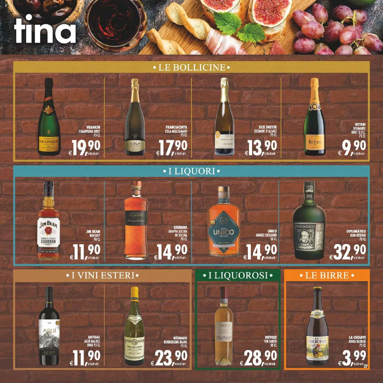 Volantino Decò del 13/10/2026 | Pagina: 27 | Prodotti: Birra, Spumante, Champagne, Jim Beam