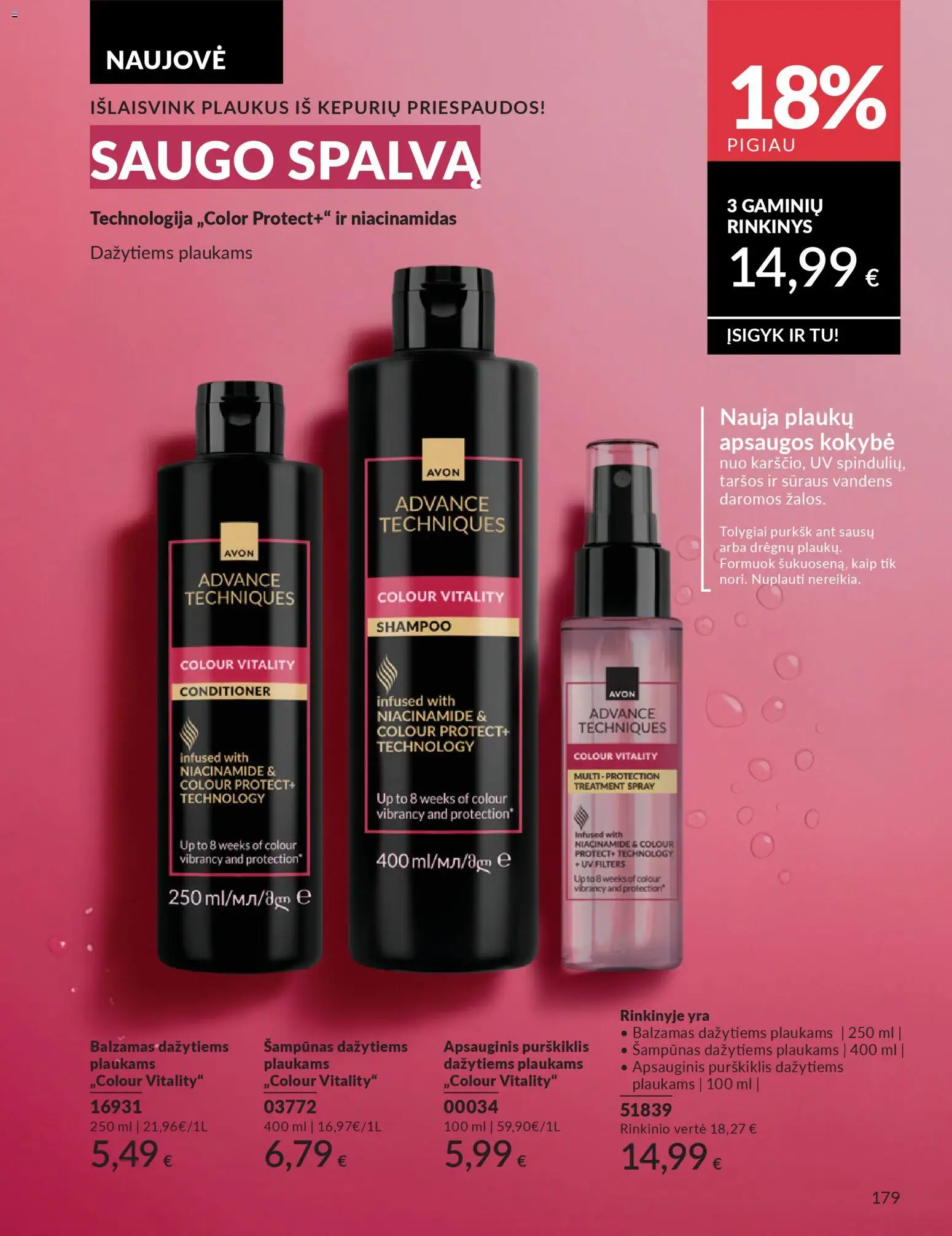 AVON akcijos nuo 2026.03.01 | Puslapis: 179 | Prekių: Balzamas, Šampūnas