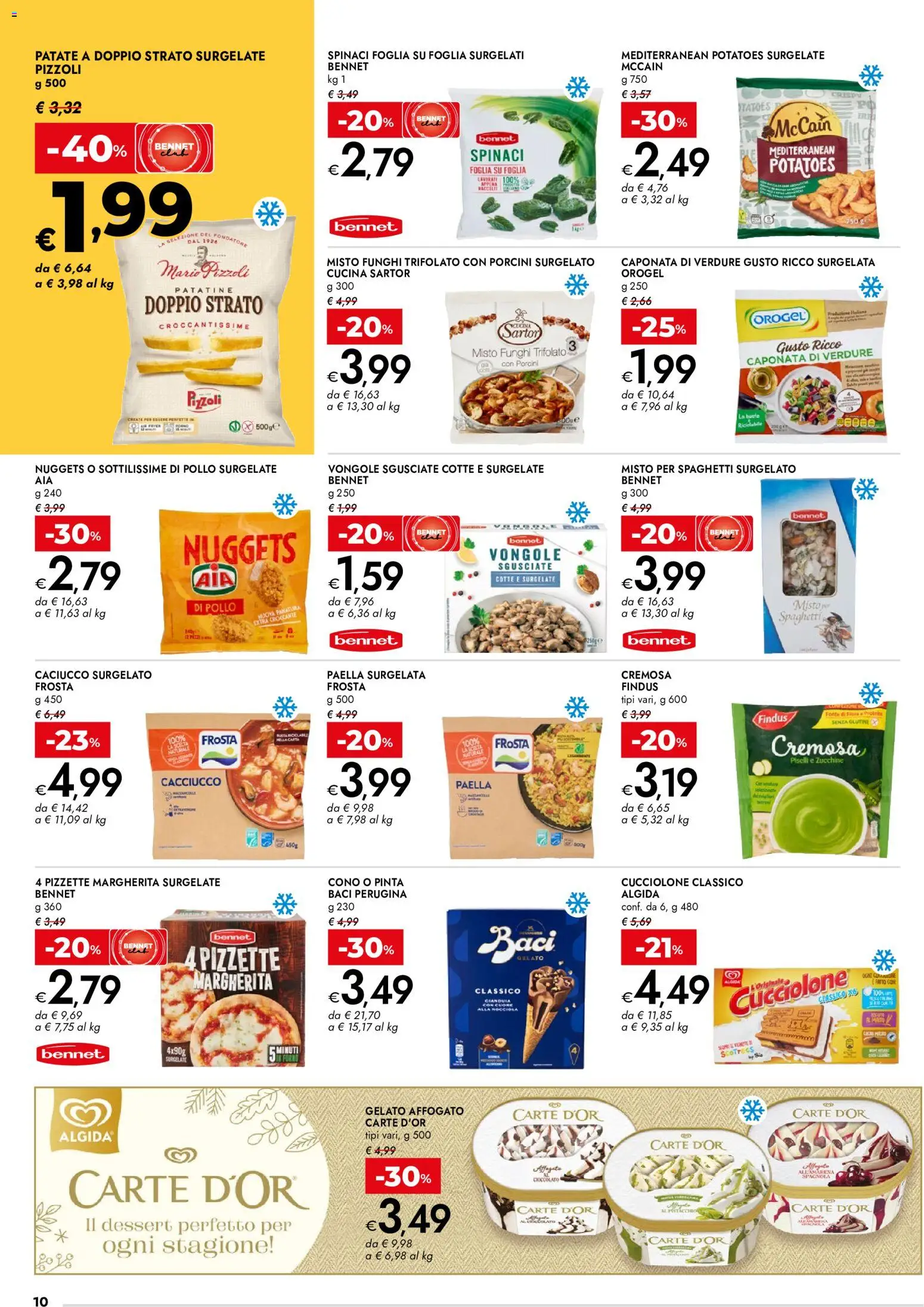 Volantino bennet del 22/10/2026 | Pagina: 10 | Prodotti: Vongole, Gelato, Spaghetti, Paella