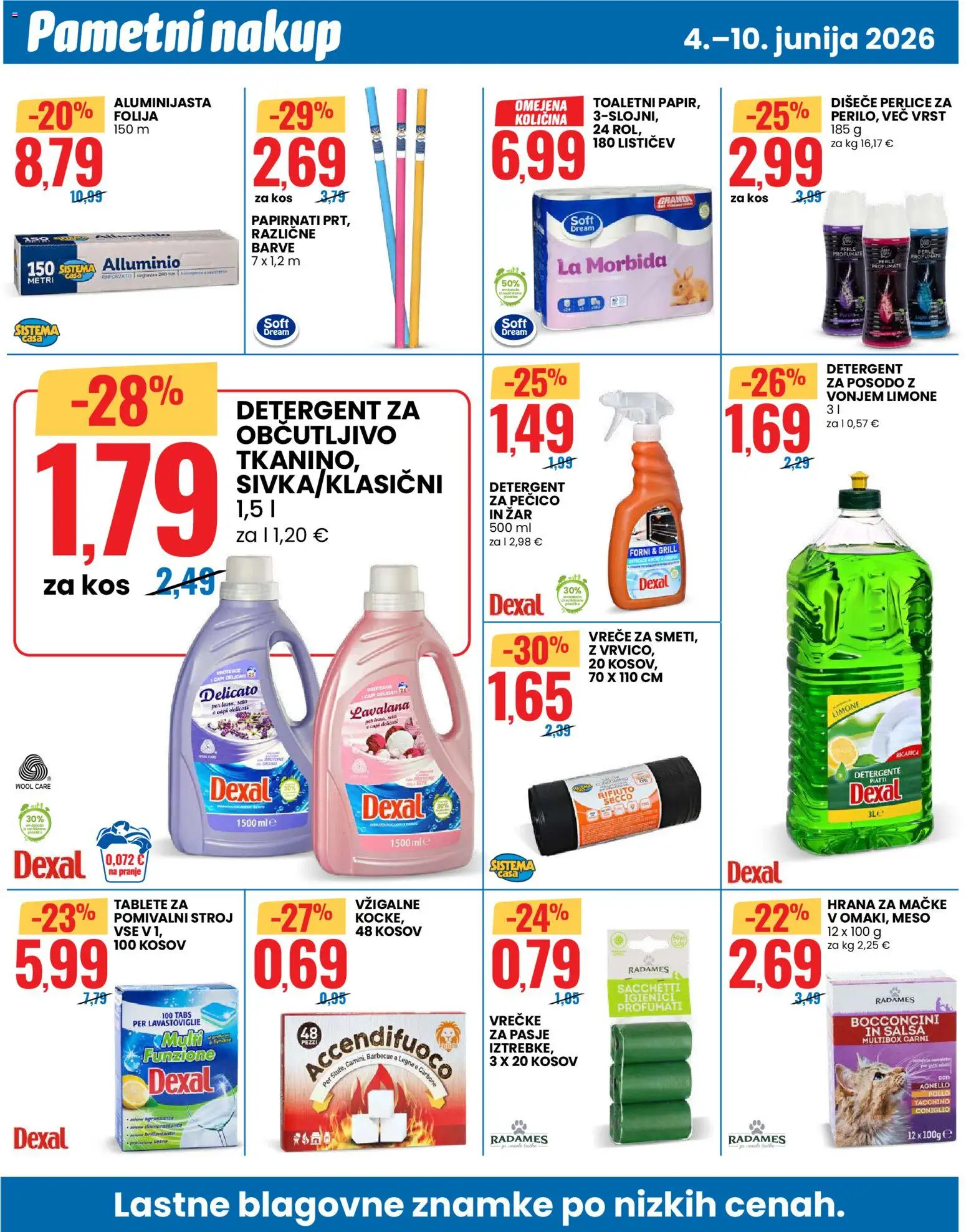 Novi Eurospin katalog ponudbe – veljaven od 04.06.2026 | Stran: 12 | Izdelki: Pomivalni stroj, Kos, Detergent, Grill